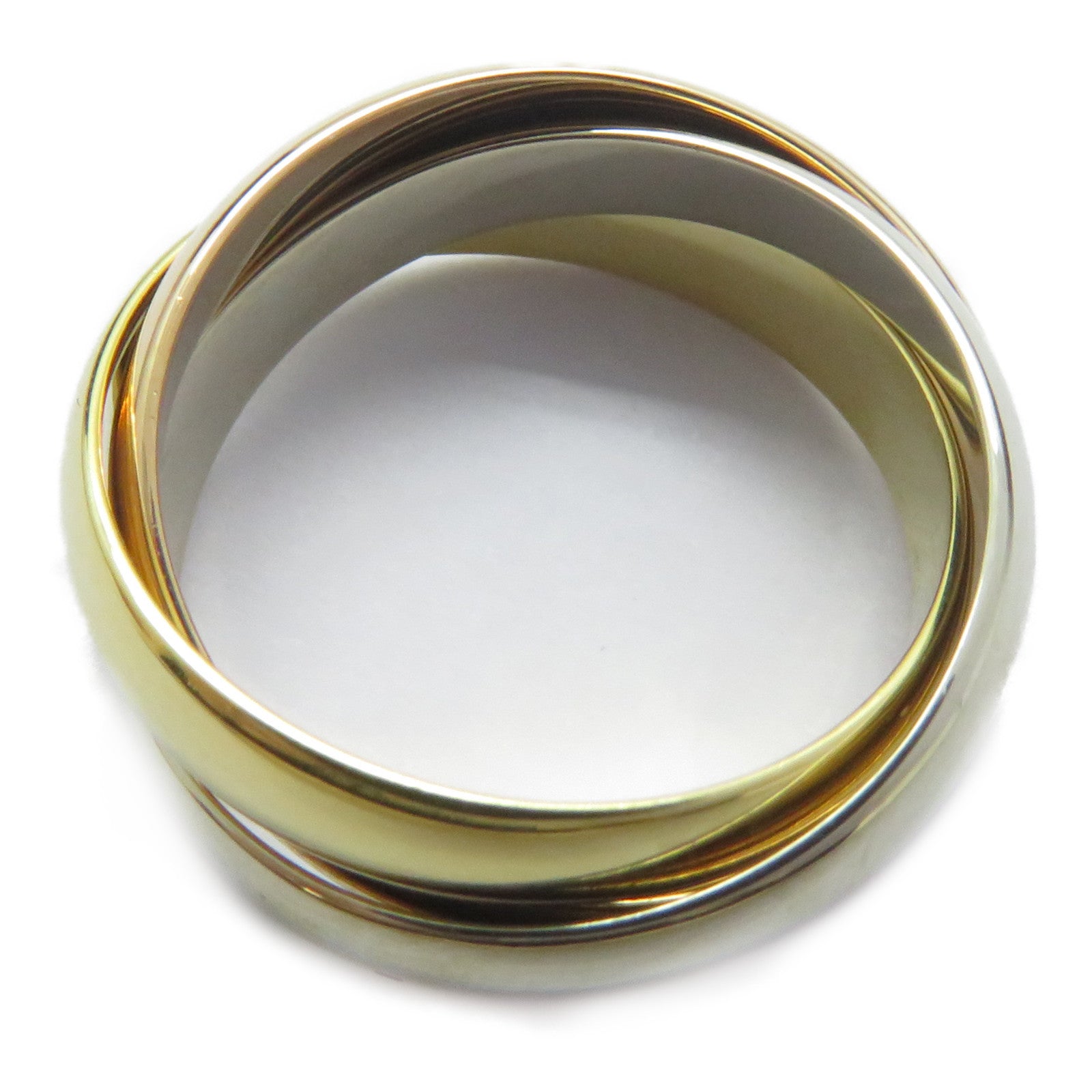 CARTIER 【激減優惠】18K黃金/白金/玫瑰金Trinity戒指Cartier#51/US#6