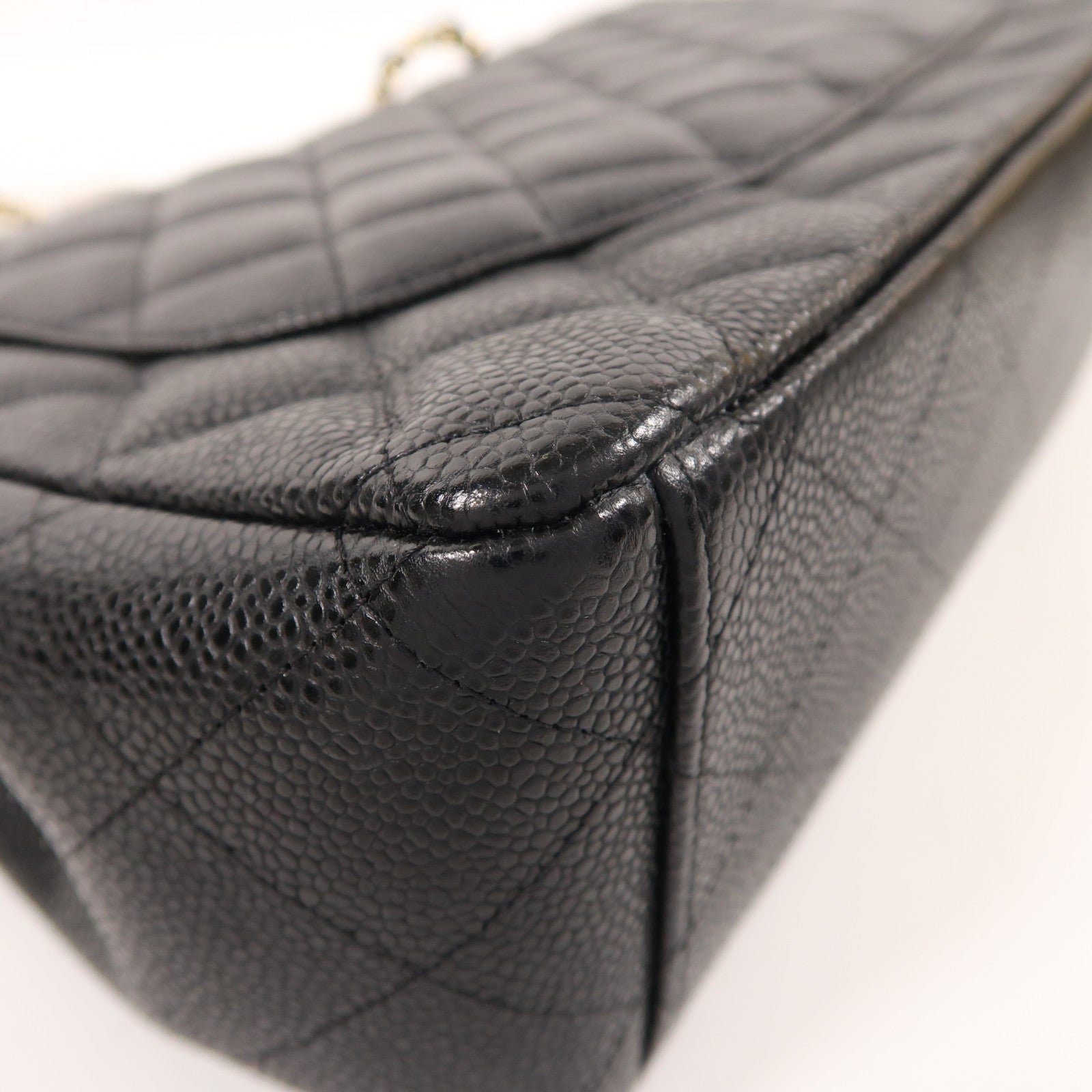 CHANEL 牛皮皮革Maxi Classic金扣鏈帶肩背袋