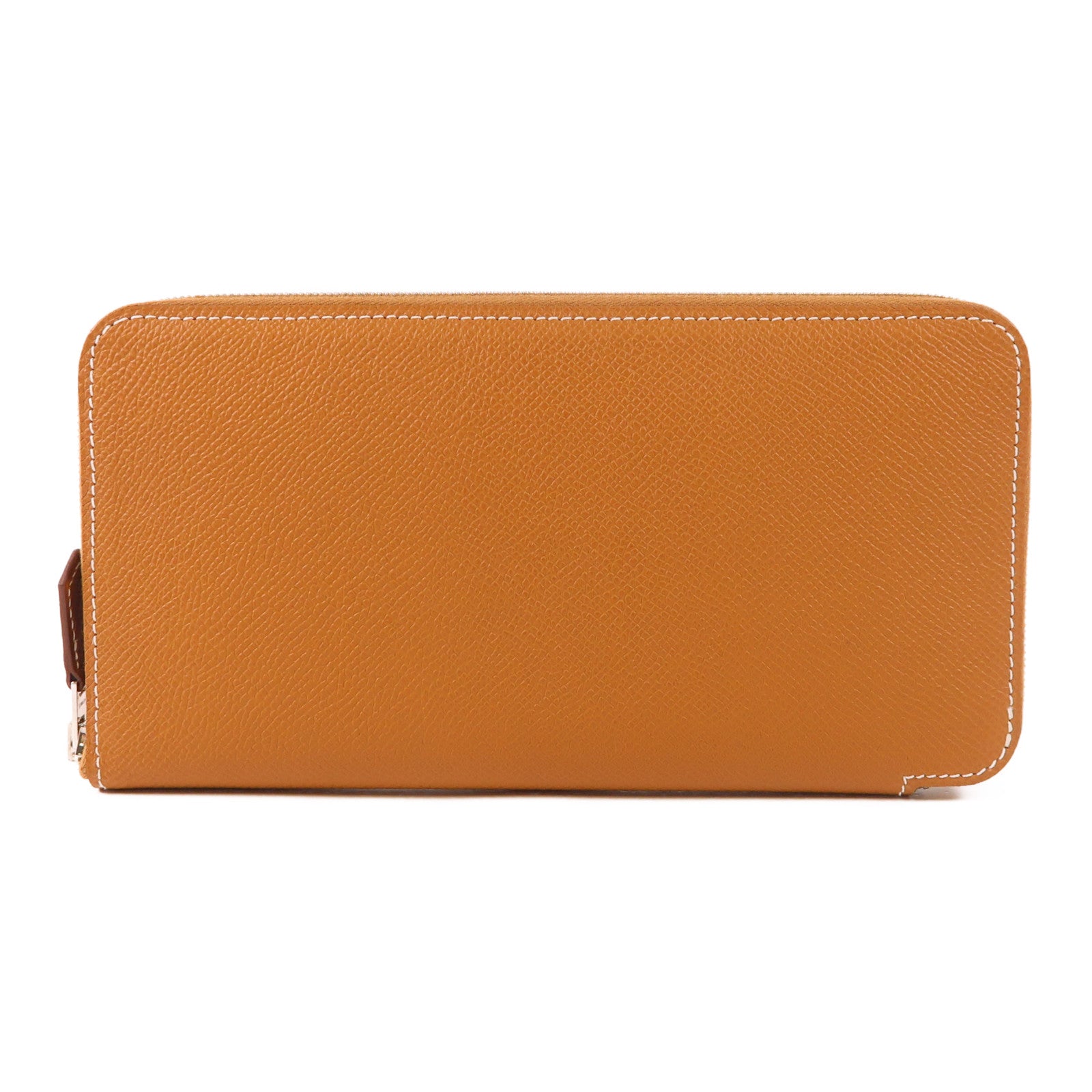 HERMES Epsom皮革Silk-In Wallet銀扣長錢包Gold