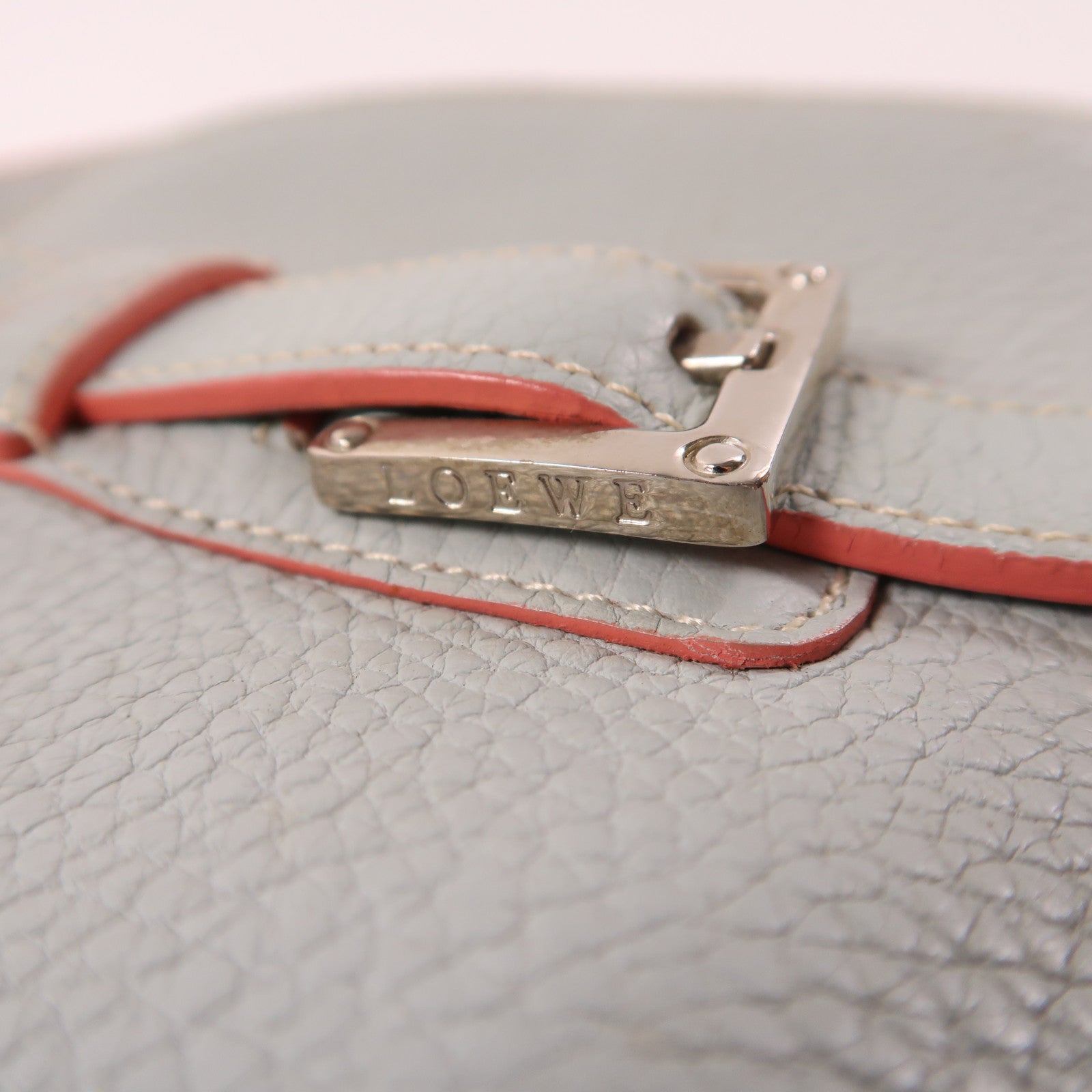 LOEWE SHW Shoulder Bag Calfskin Leather Light Blue