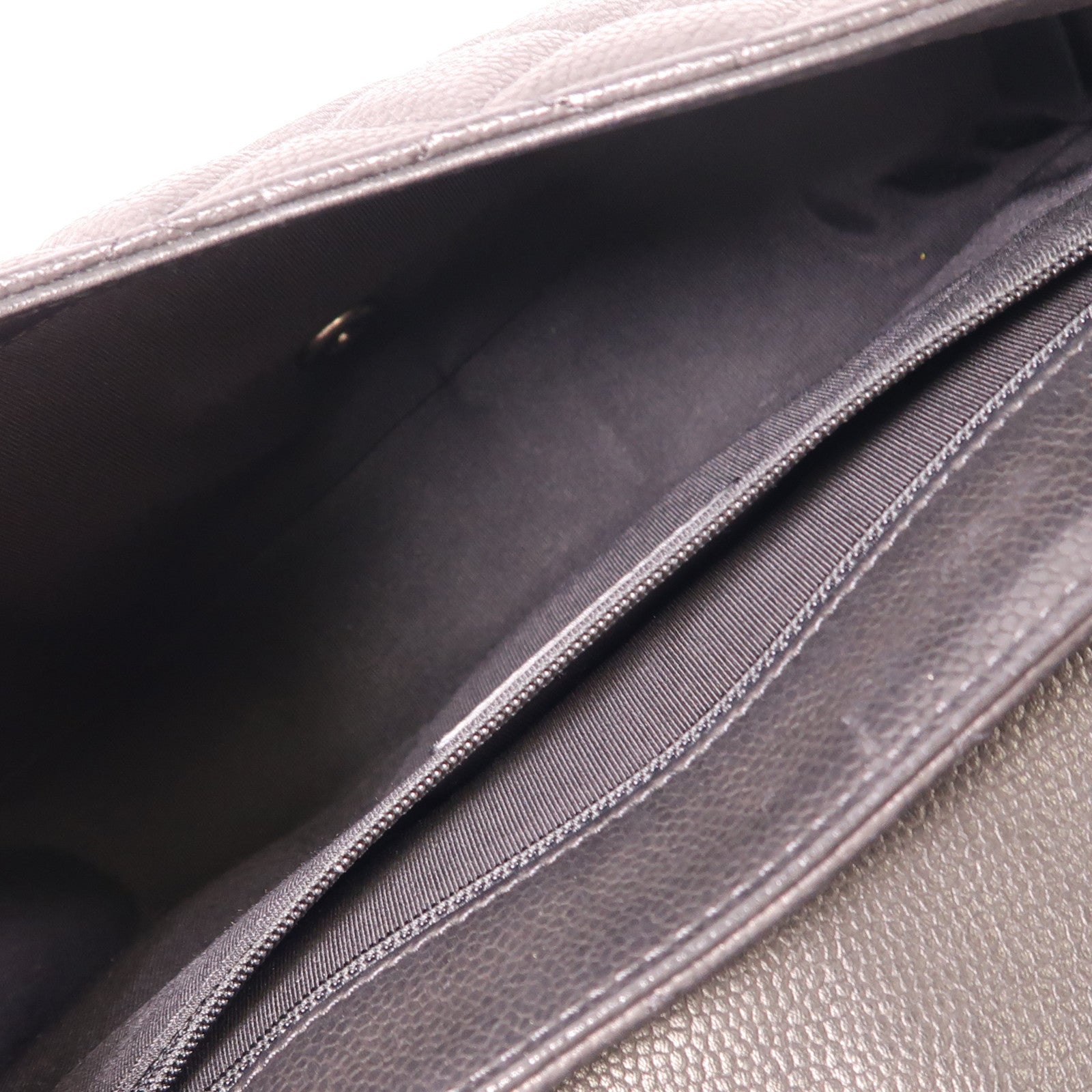 CHANEL 牛皮皮革Shoulder Bag銀扣鏈帶肩背袋