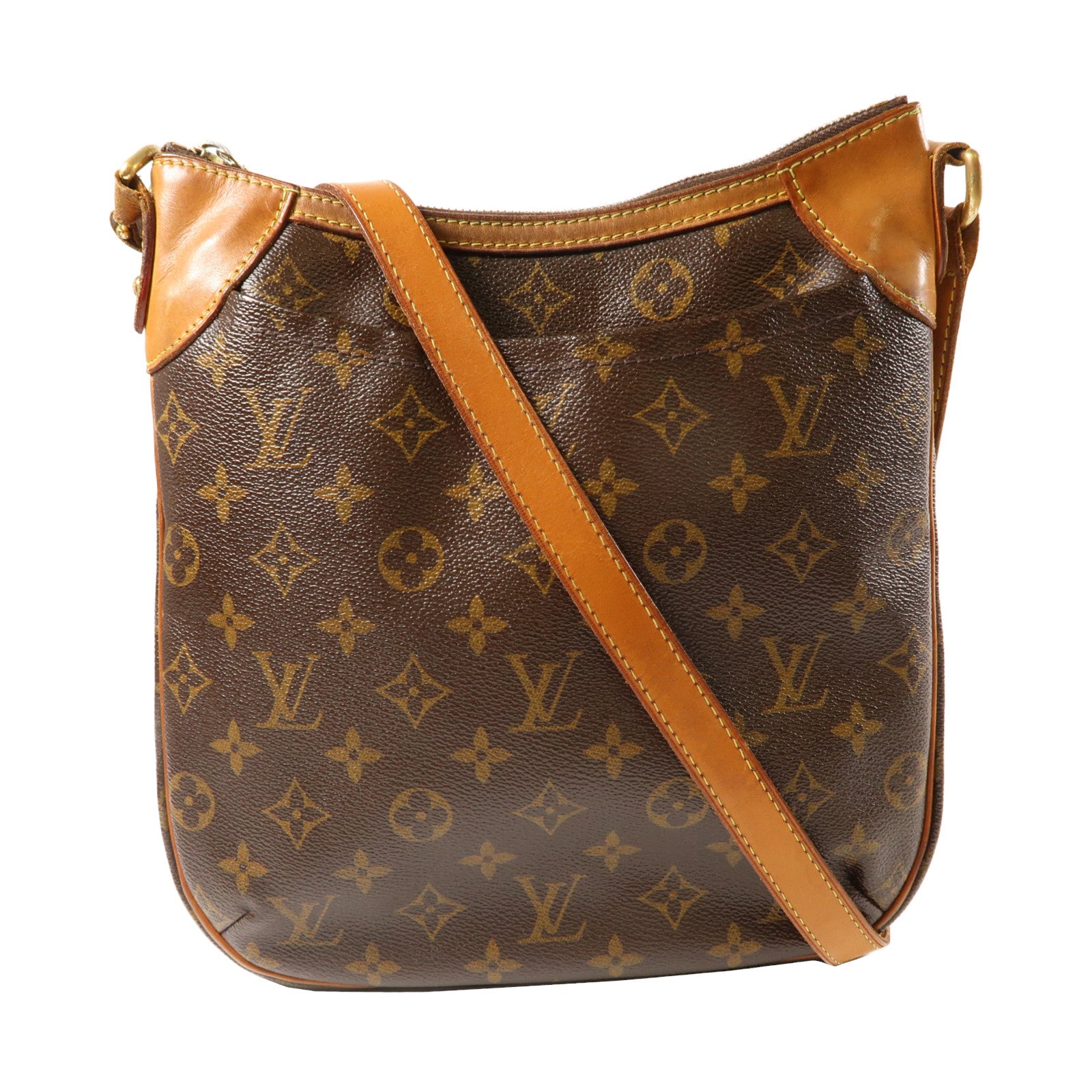 LOUIS VUITTON 【激減優惠】Monogram Odeon MM金扣肩背袋啡色