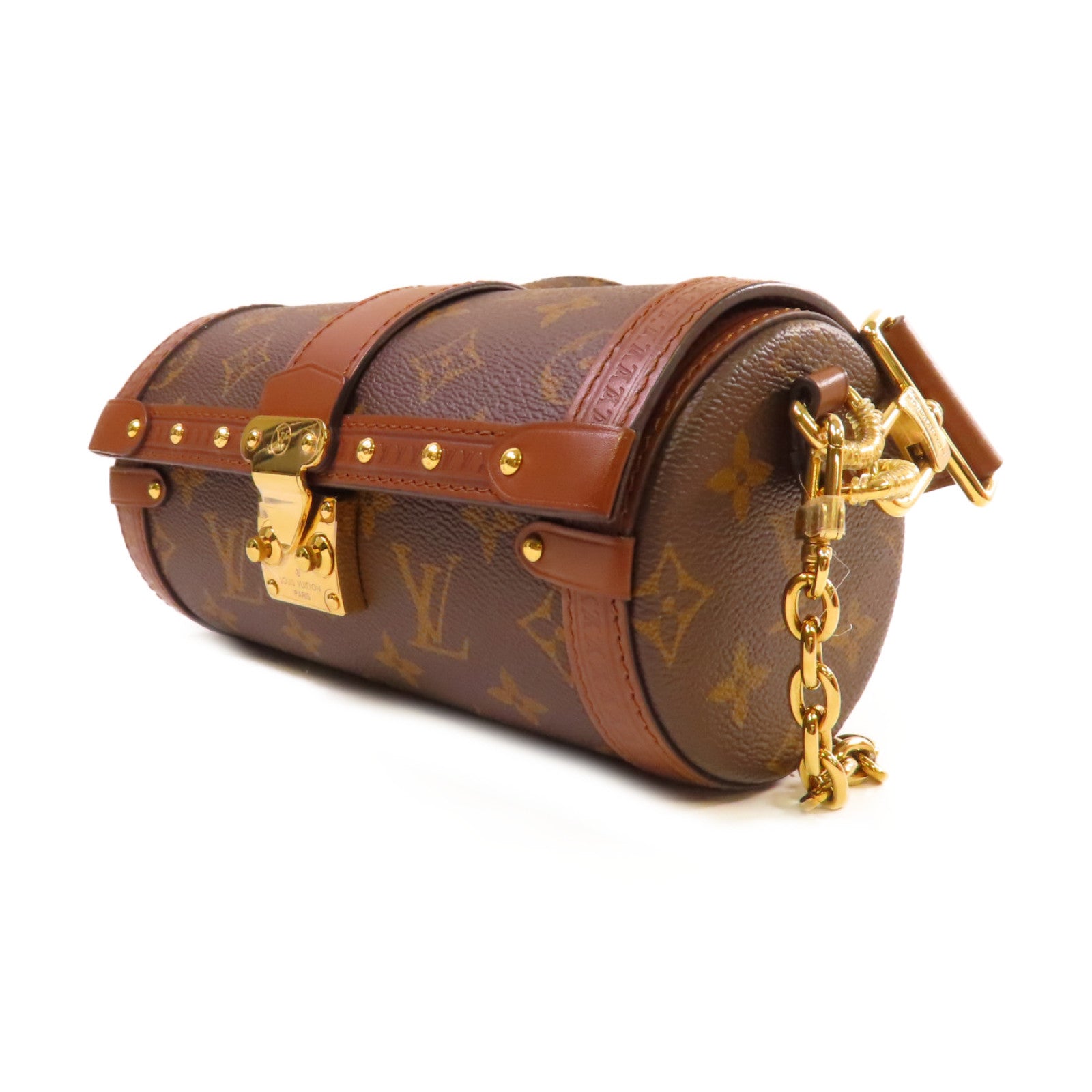 LOUIS VUITTON 【激減優惠】Monogram Papillon Trunk 2Way Shoulder Bag金扣手挽肩背兩用袋啡色