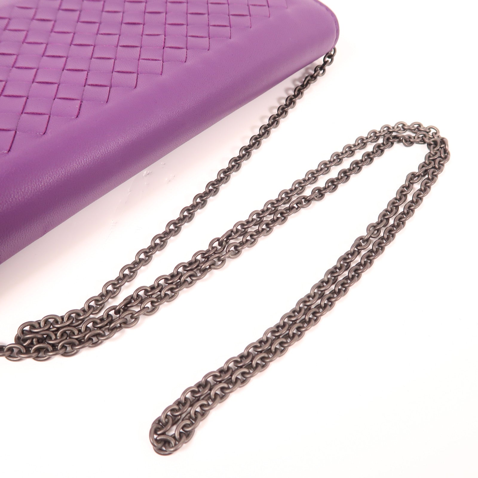 BOTTEGA VENETA 【激減優惠】牛皮皮革Wallet On Chain鏈帶肩背袋