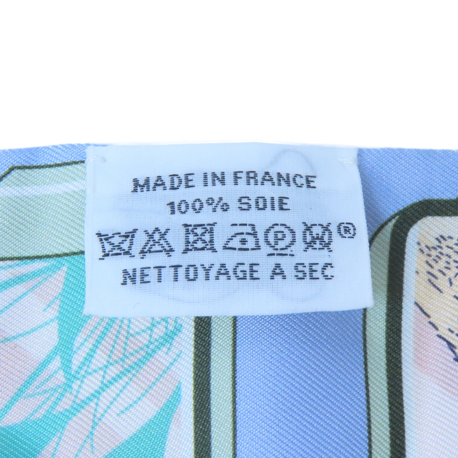 HERMES 絲質Twilly絲巾藍色