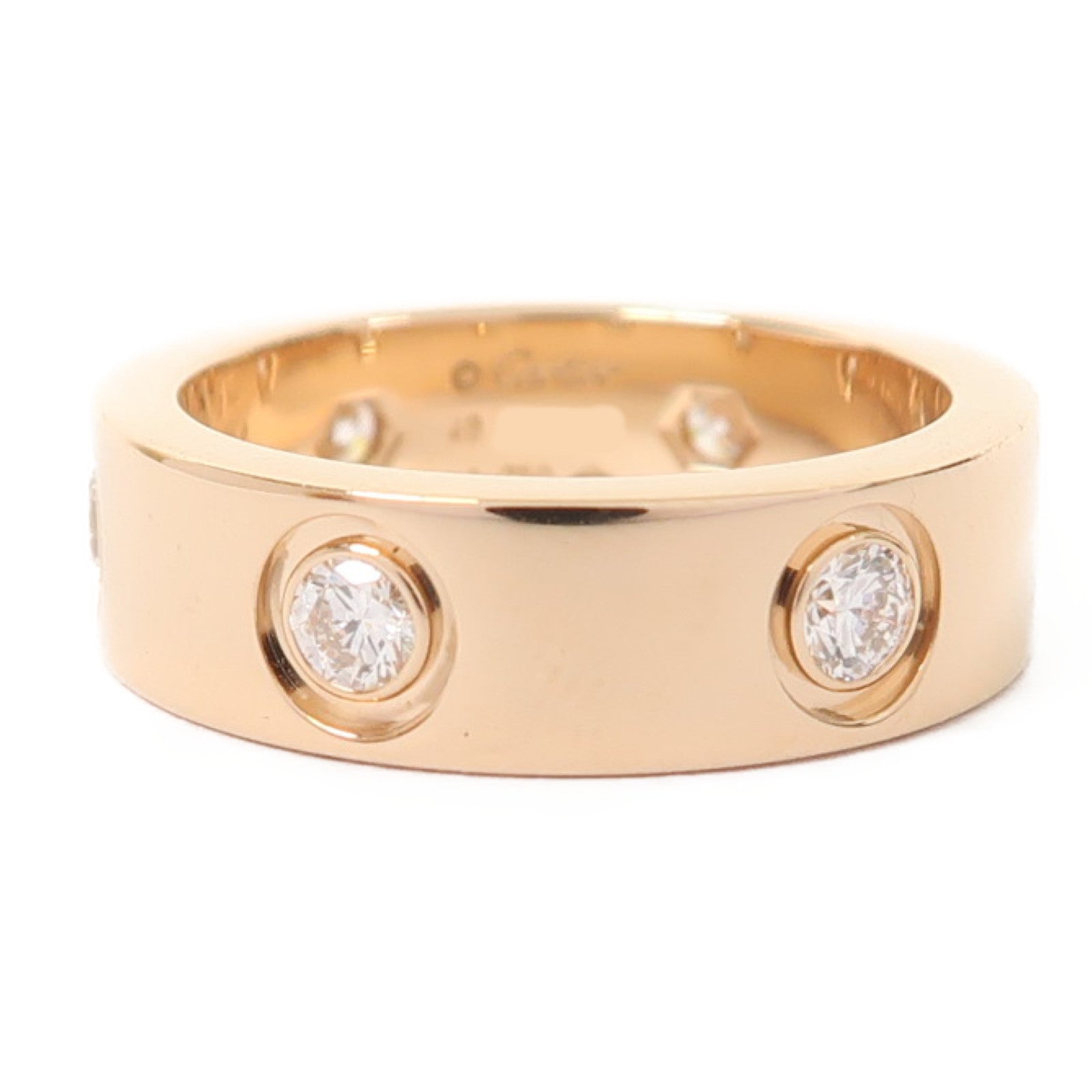 CARTIER 18K玫瑰金Love Ring戒指US#4.75 #49