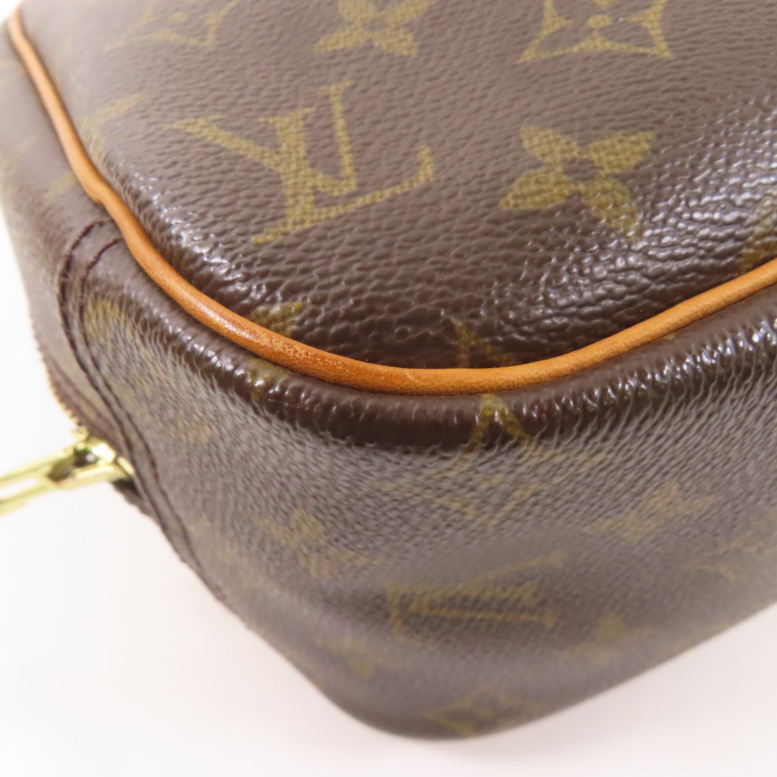LOUIS VUITTON 【激減優惠】Monogram Trouville金扣手挽袋棕色