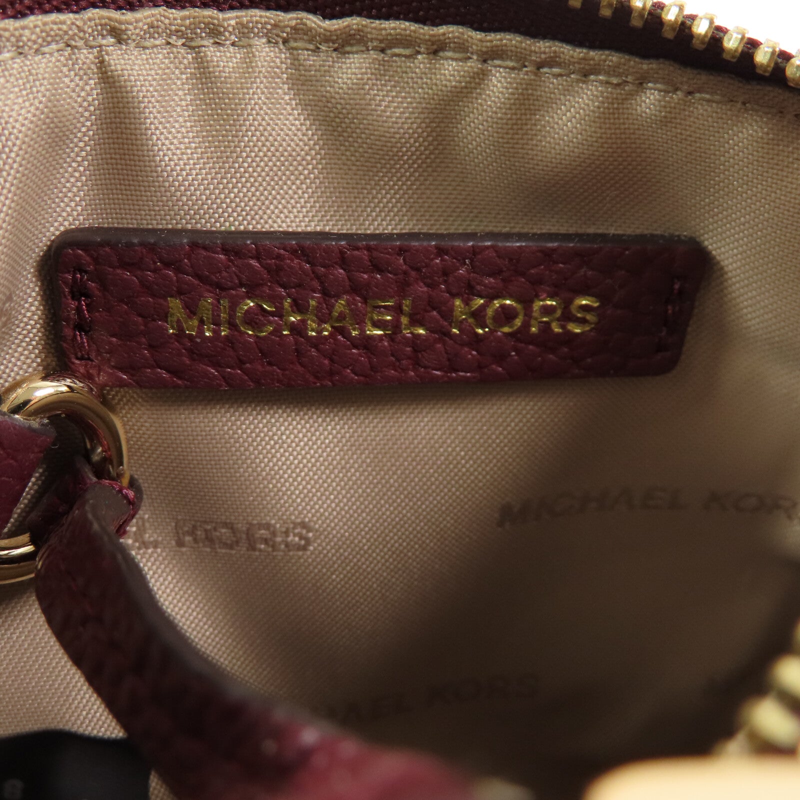 Michael Kors 牛皮皮革Card Case with Handle金扣卡套