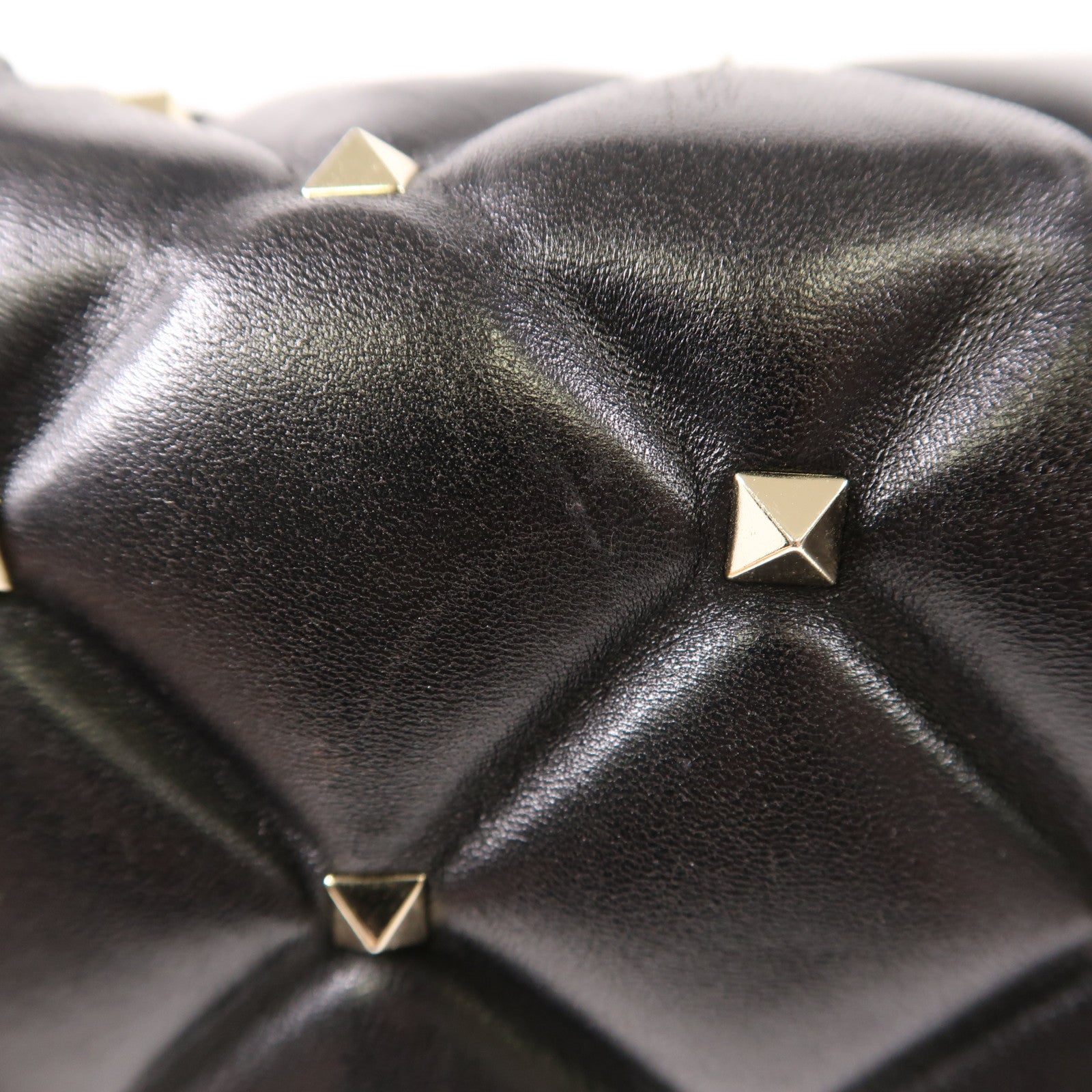 Valentino 牛皮皮革Rockstud Top Handle金扣手挽肩背兩用袋