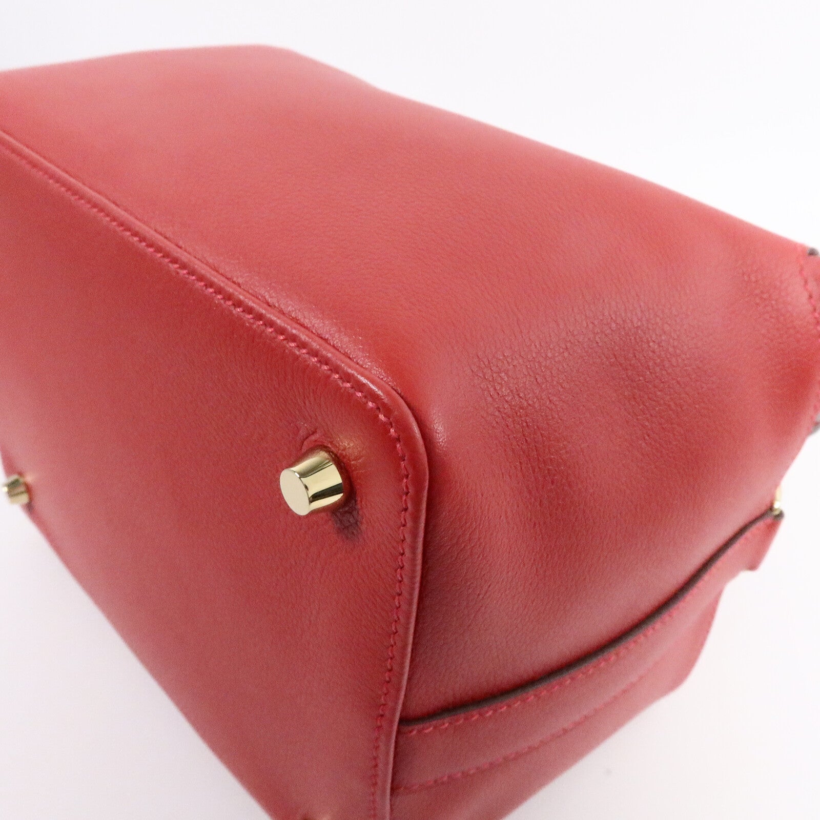 HERMES Evercolor皮革Tool Box 20手挽肩背兩用袋Rouge Casaque
