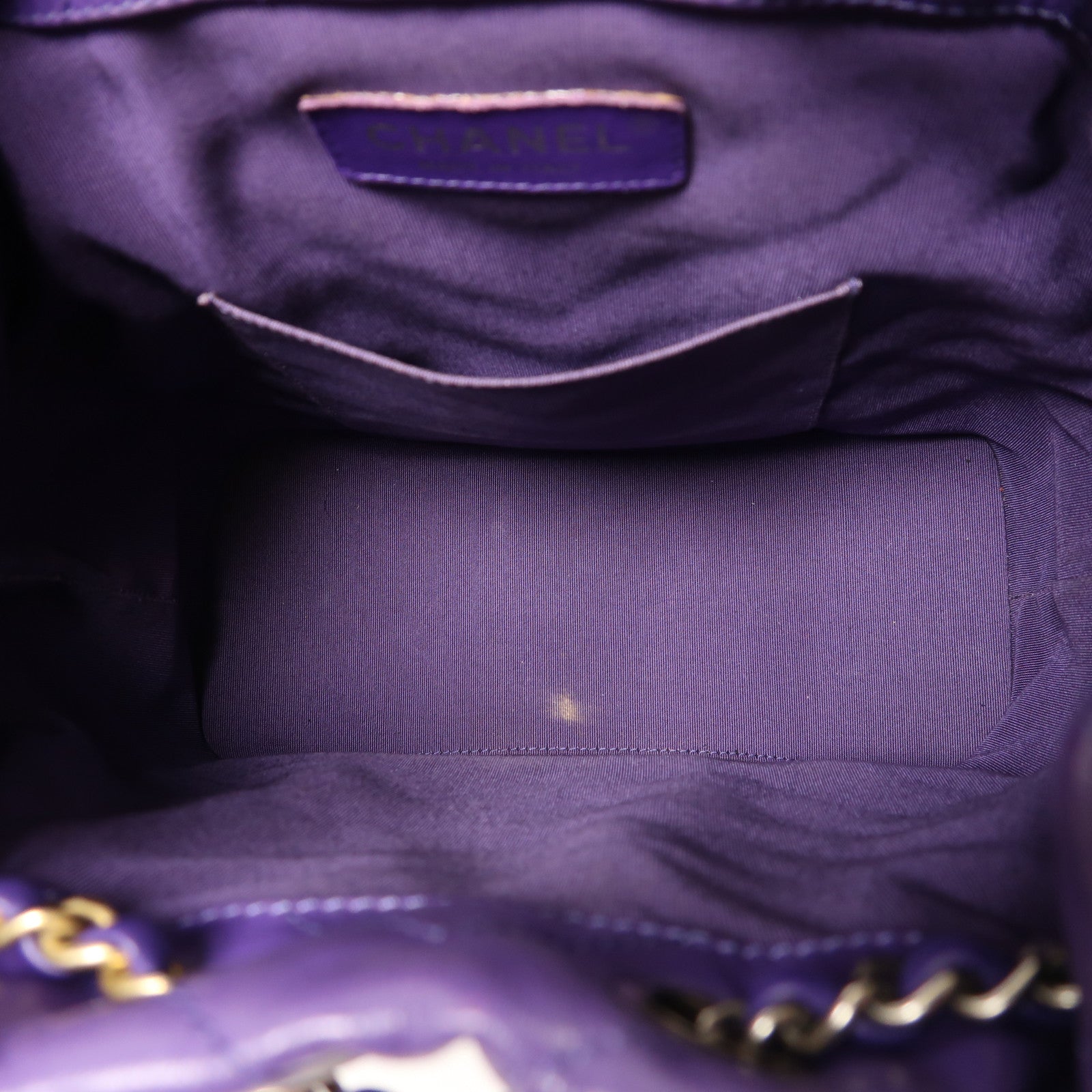 CHANEL 皮革Gabrielle BackPack鏈帶背包