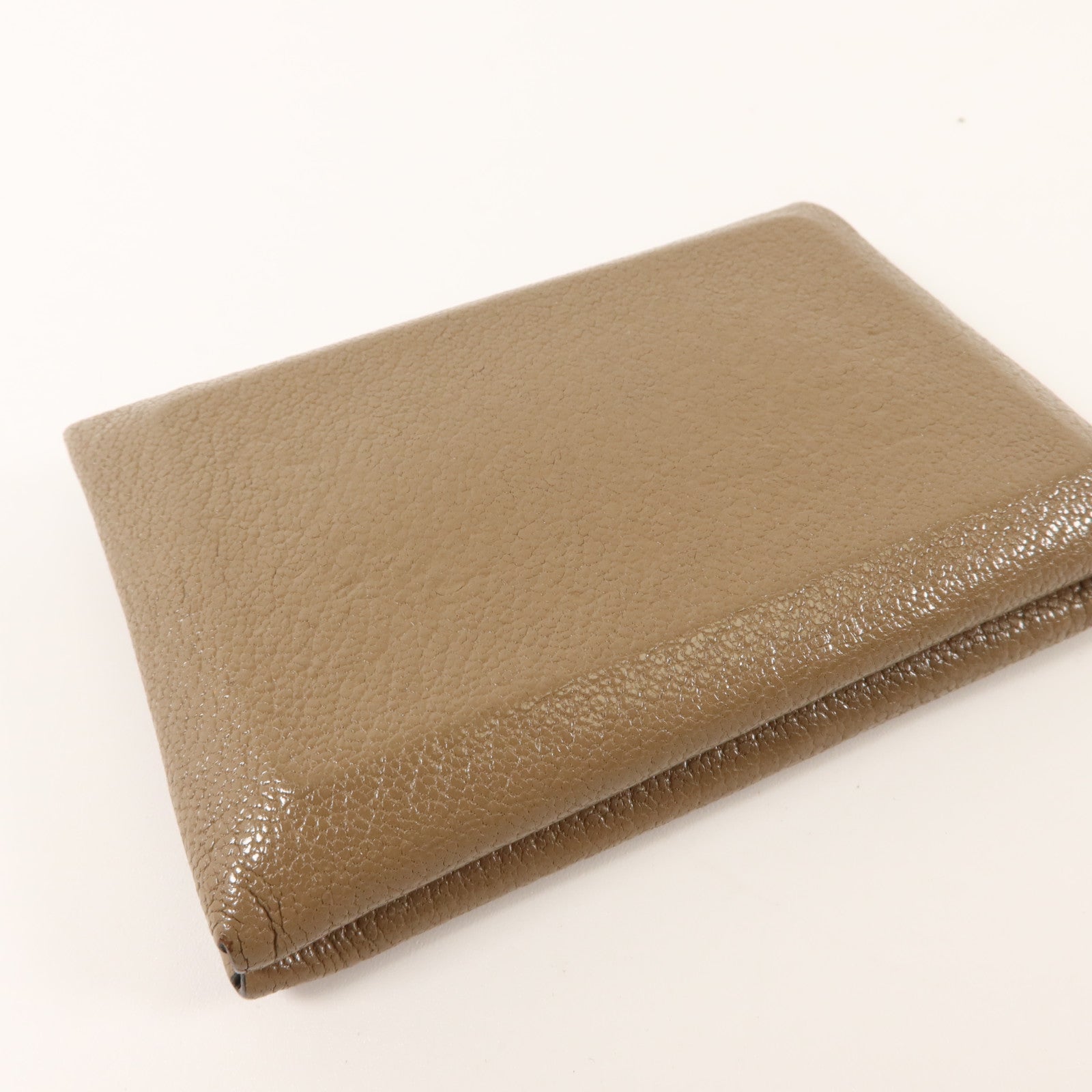 HERMES Chevre皮革Calvi Duo Compact Card Holder卡片套Etoupe