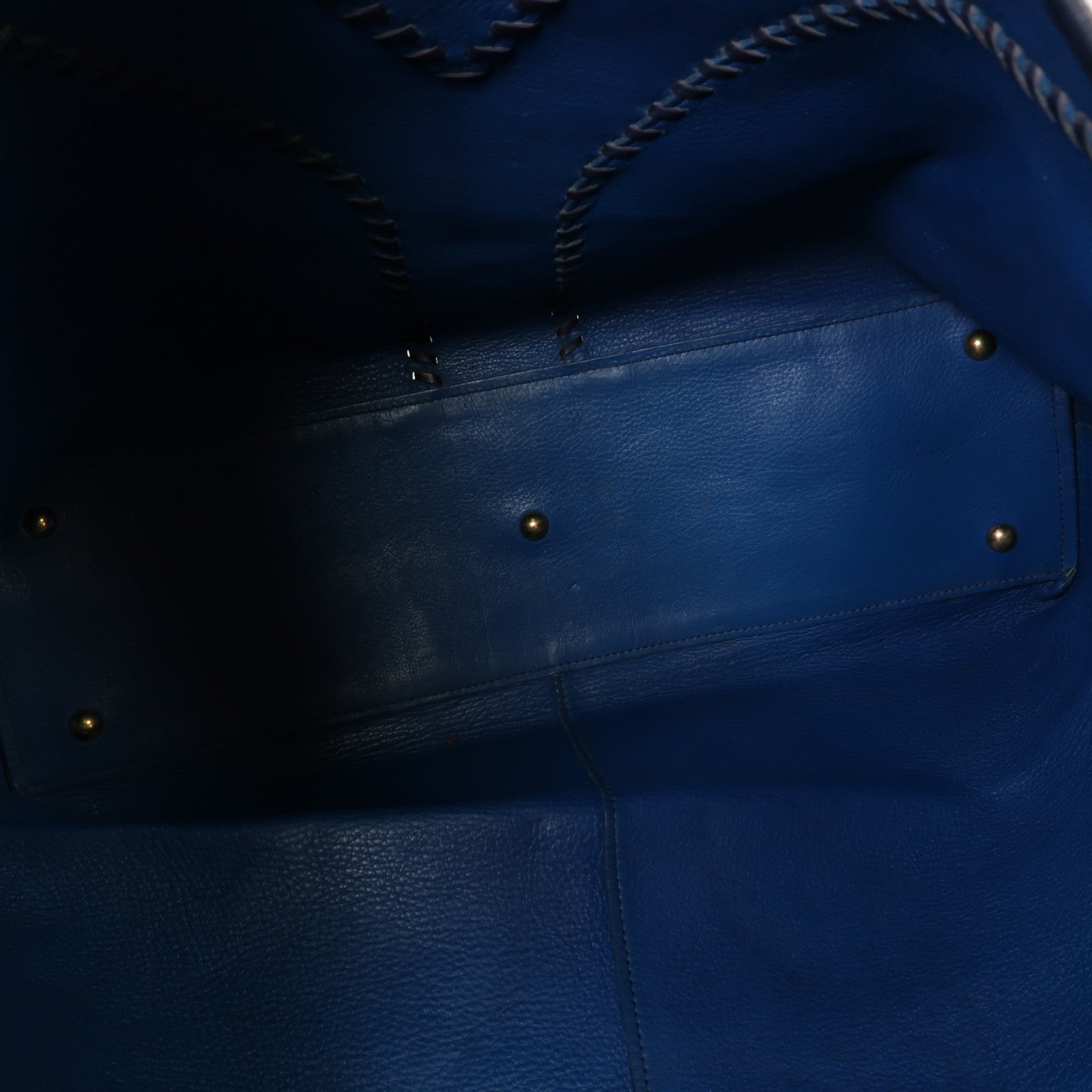 YVES SAINT LAURENT 牛皮皮革Shoulder Bag金扣肩背袋藍色