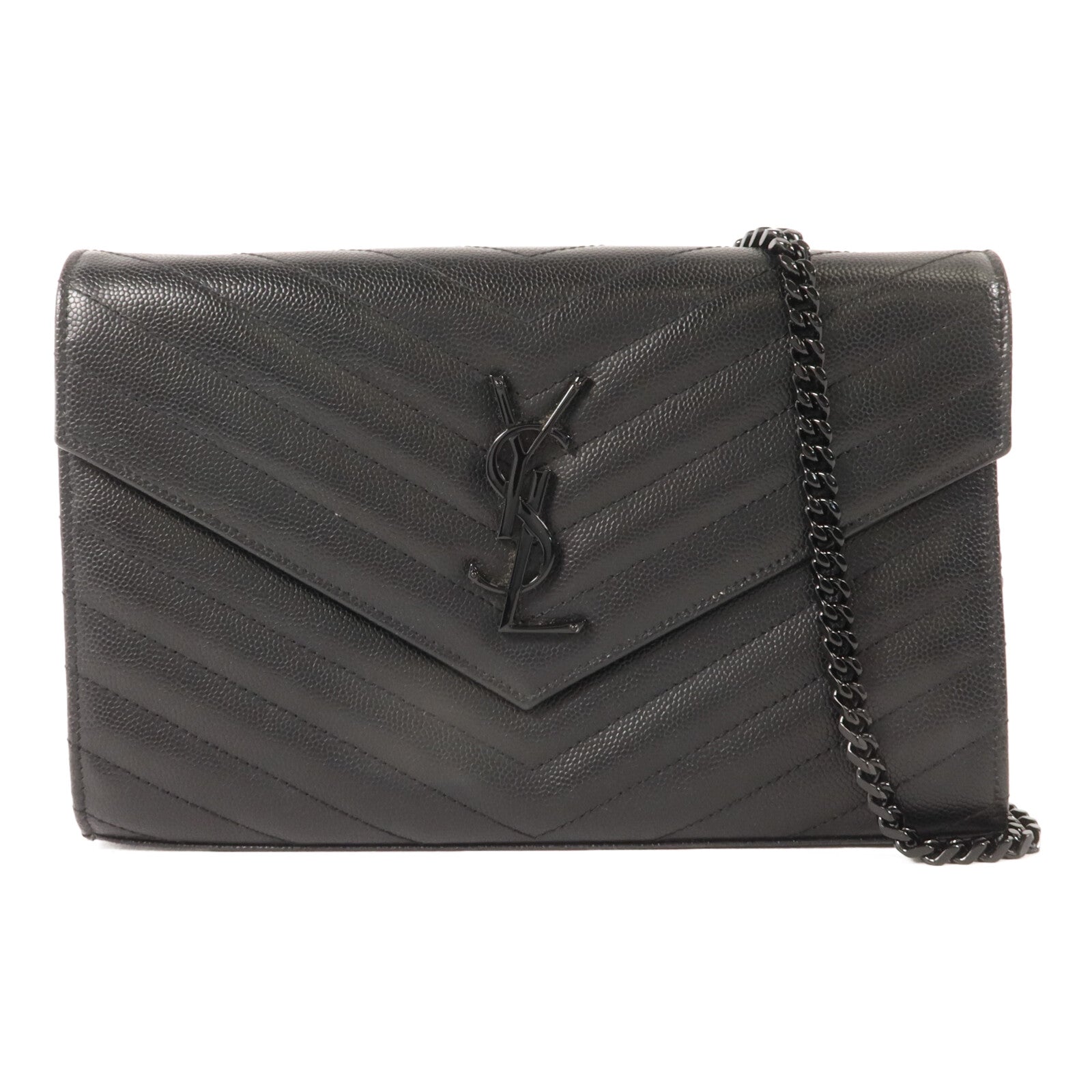 SAINT LAURENT 牛皮皮革Cassandre Envelope肩背袋