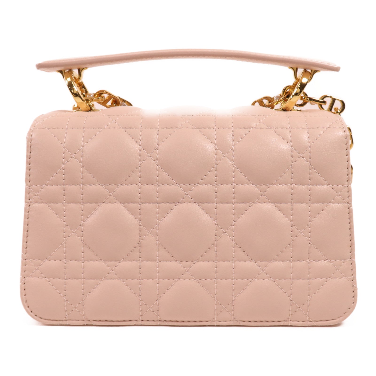 Dior 羊皮皮革Dior Jolie Top Handle金扣鏈帶手挽肩背兩用袋