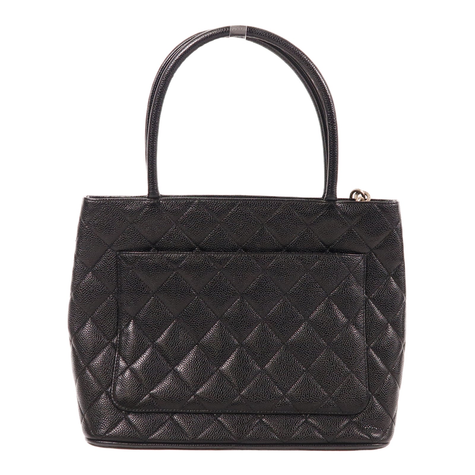 CHANEL 【激減優惠】牛皮皮革Tote Bag銀扣手挽袋