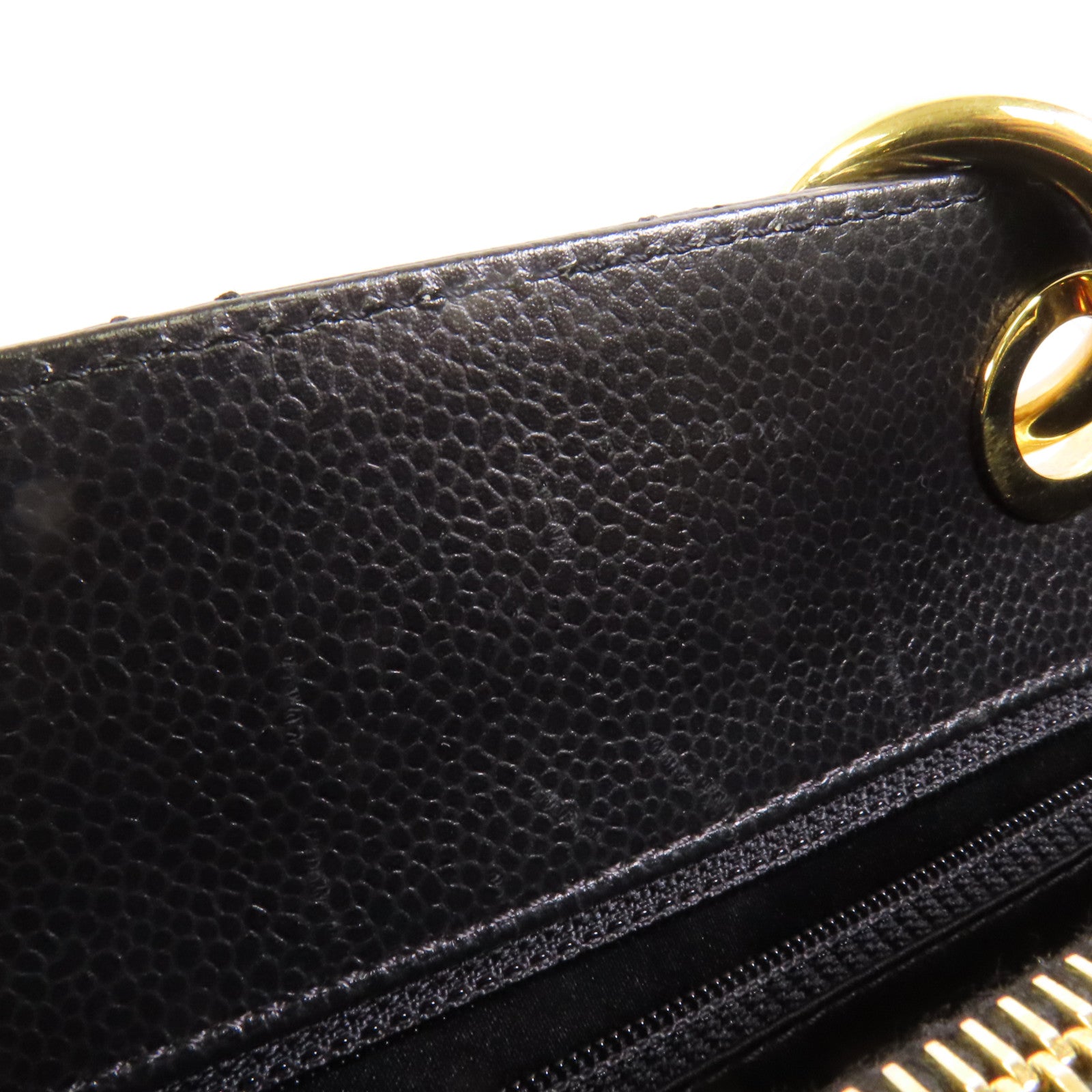 CHANEL 牛皮皮革GST Grand Shopping Tote Bag金扣鏈帶肩背袋