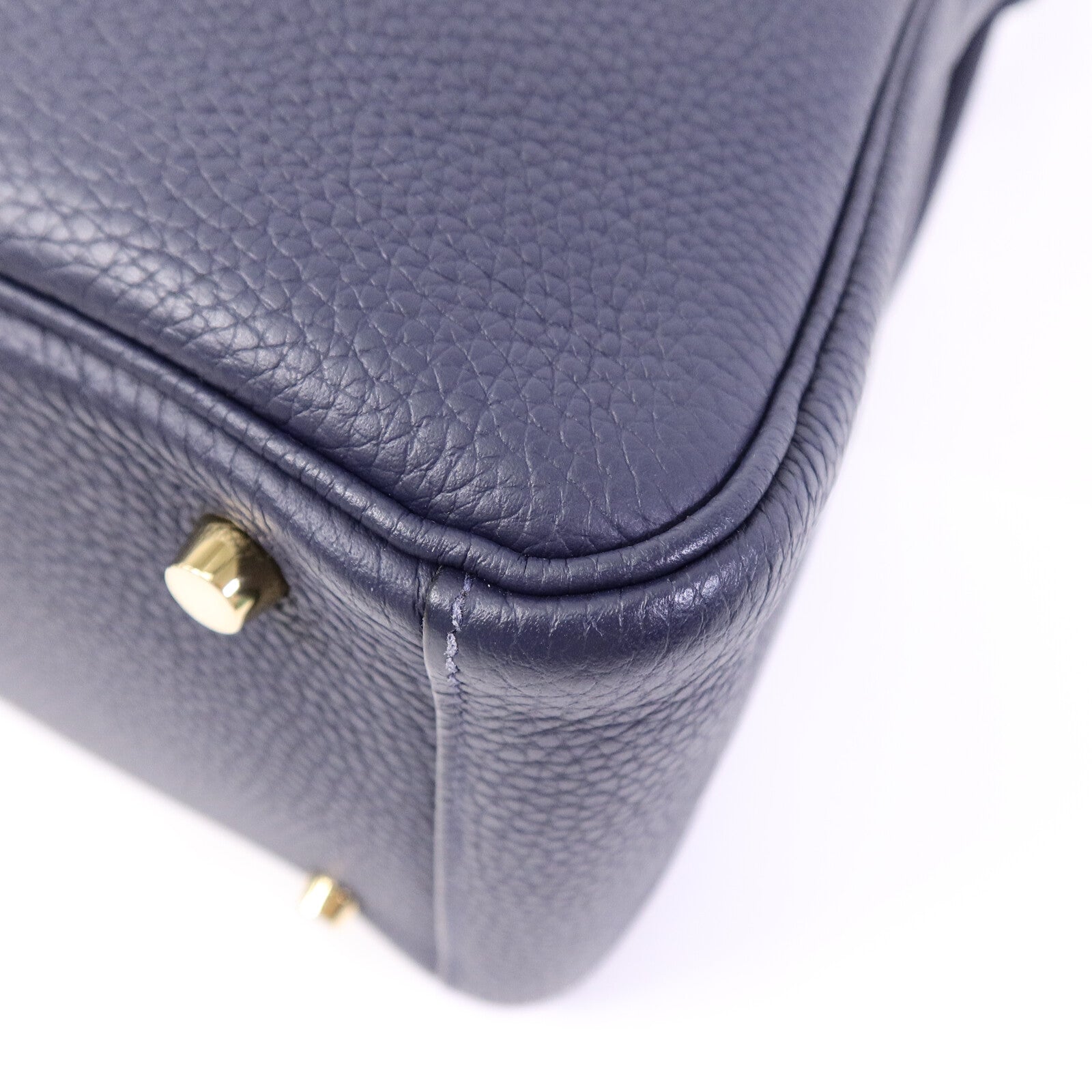 HERMES Togo皮革Lindy 30肩背袋Blue Nuit
