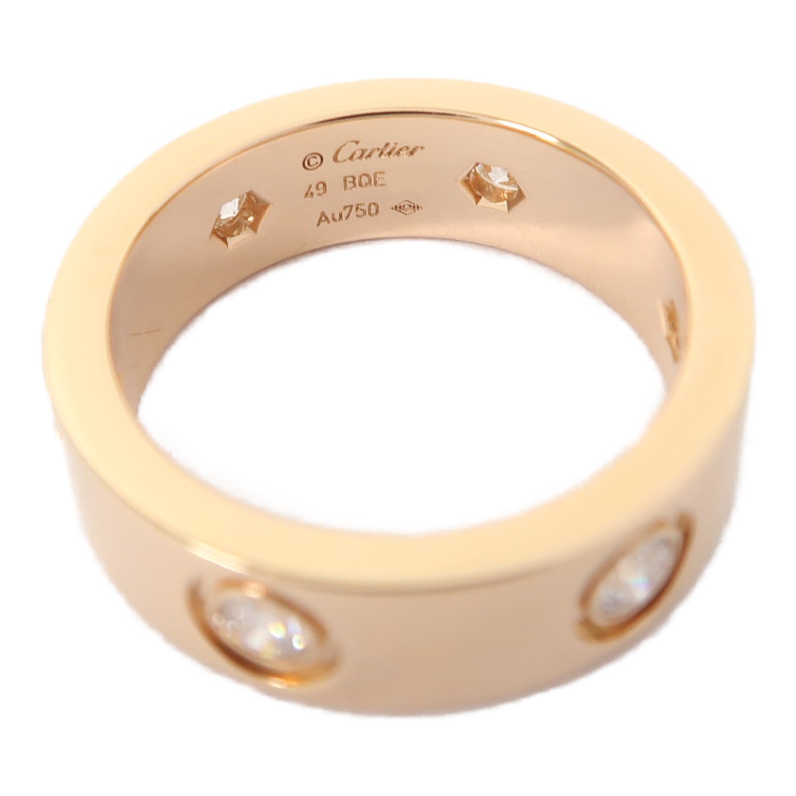 CARTIER 18K玫瑰金Love Ring戒指US#4.75 #49