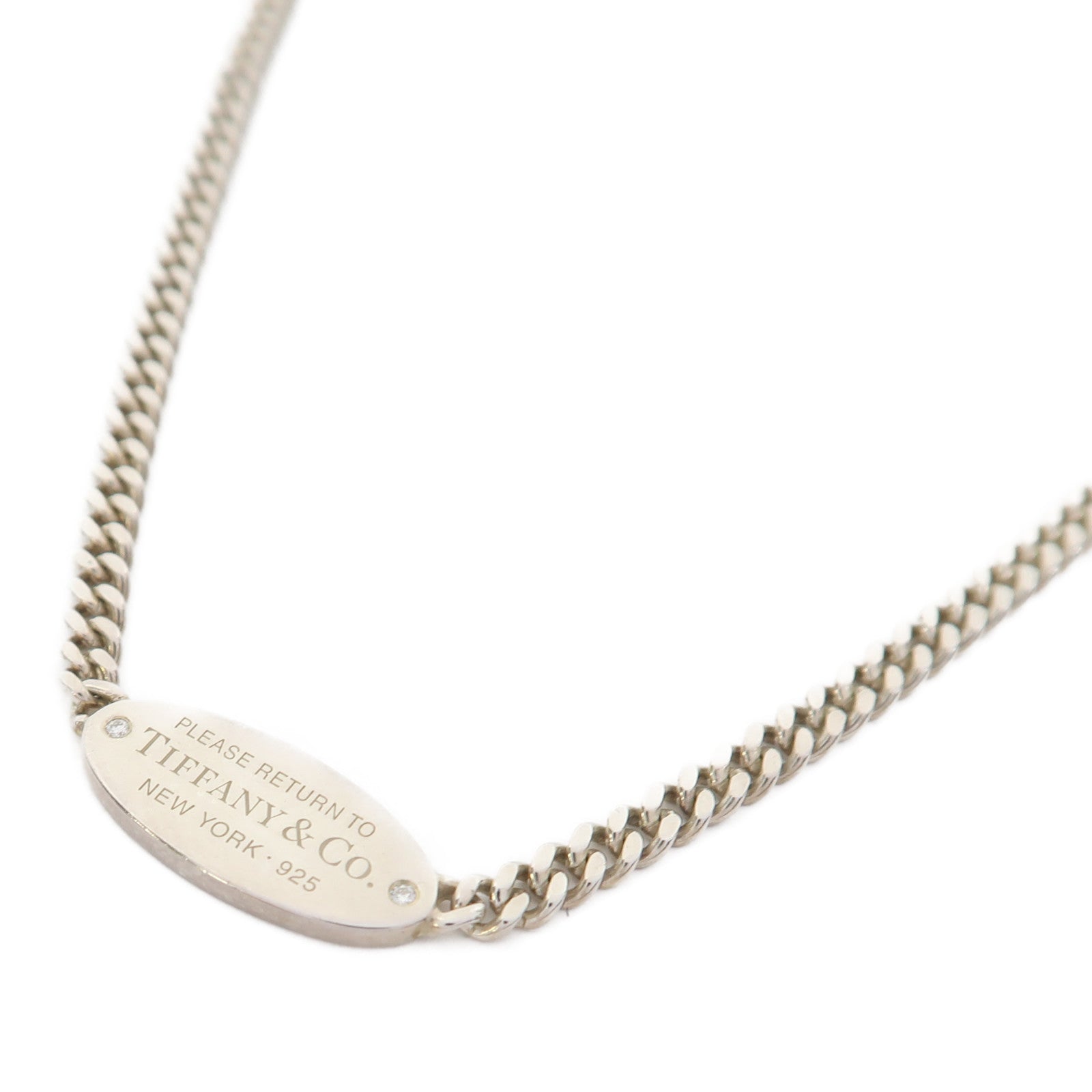 TIFFANY＆CO 925純銀Oval Link Necklace項鍊