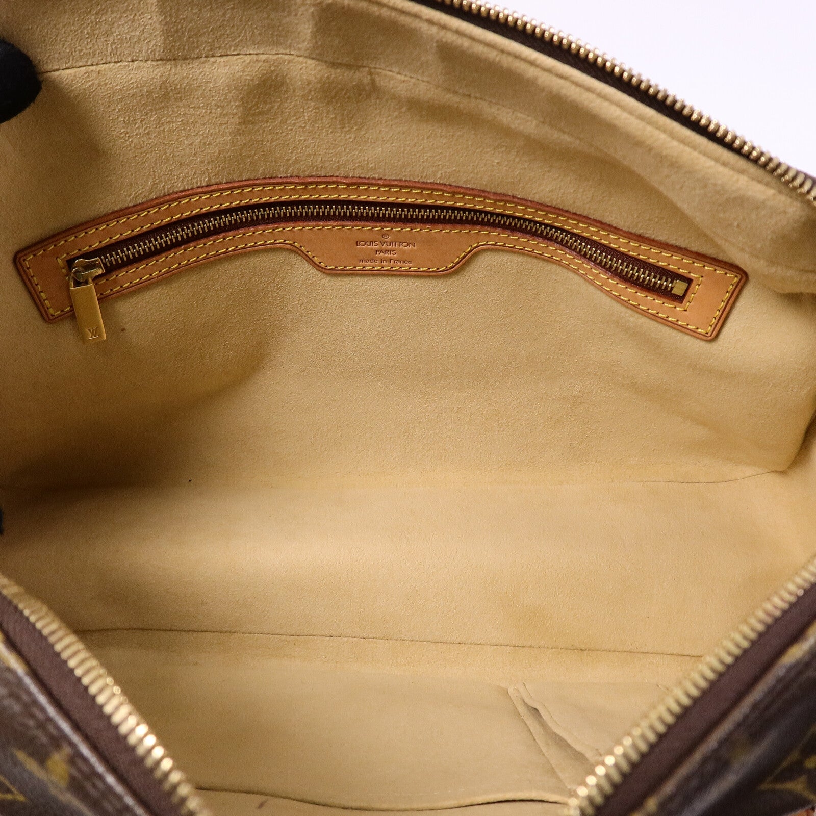 LOUIS VUITTON Monogram Cite GM金扣肩背袋棕色