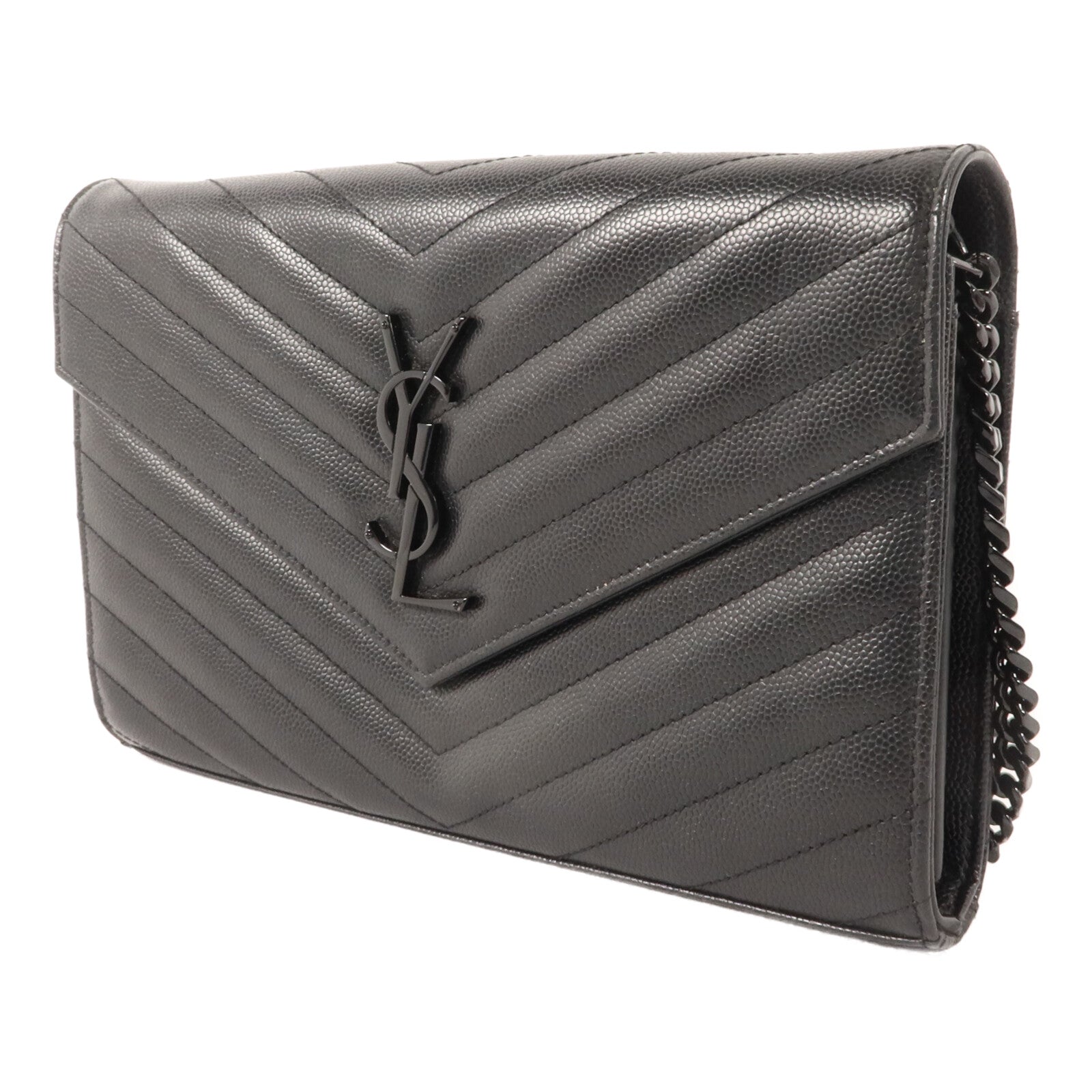 SAINT LAURENT 牛皮皮革Cassandre Envelope肩背袋