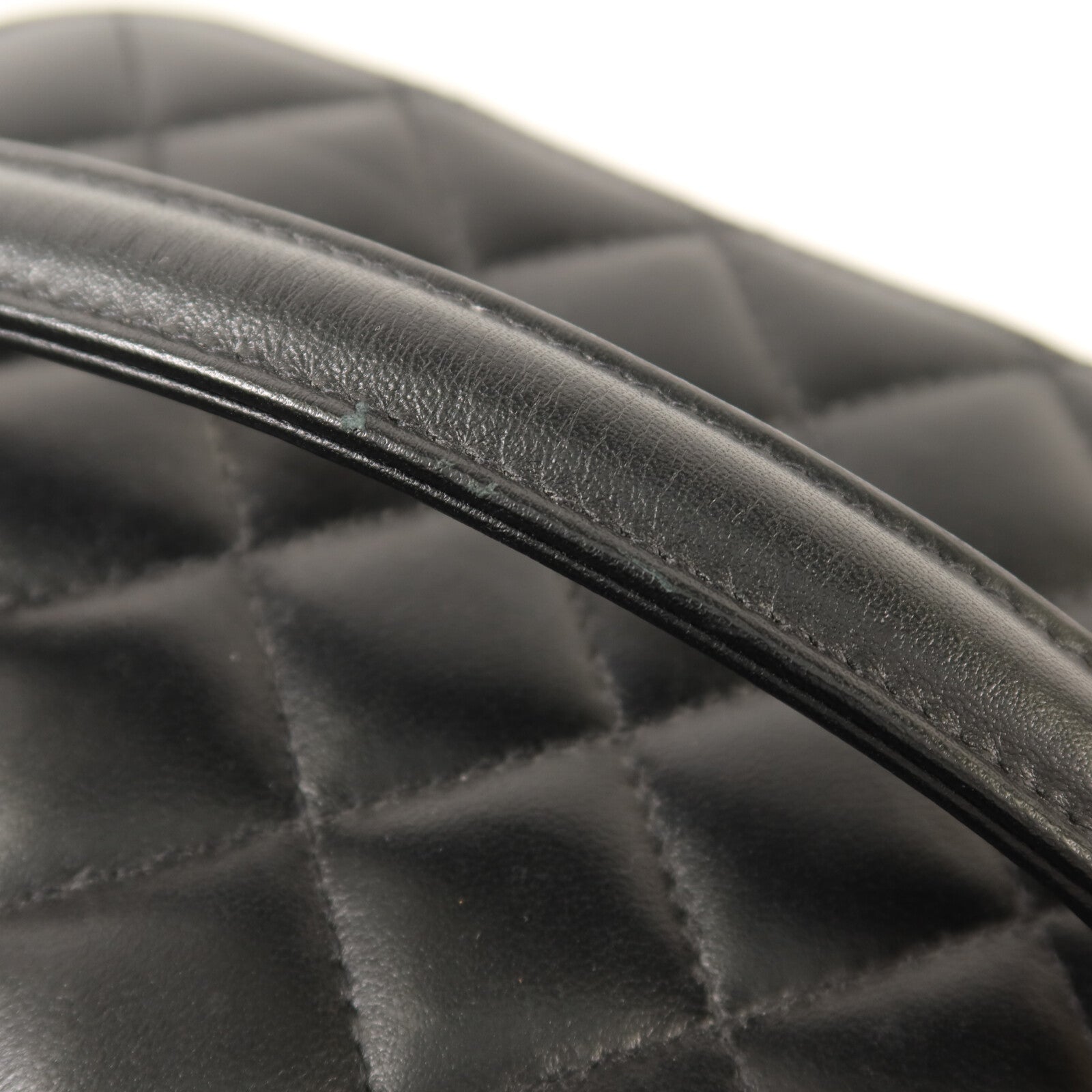 CHANEL 羊皮皮革Vanity Case金扣鏈帶手挽肩背兩用袋