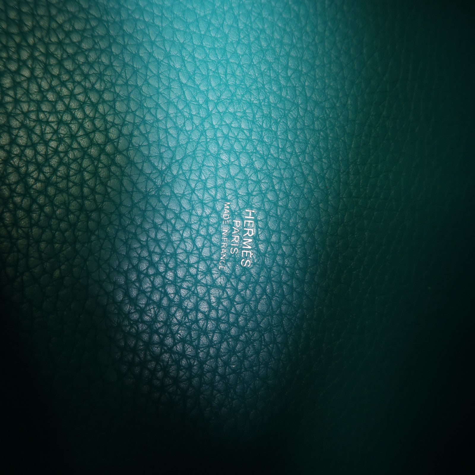 HERMES Clemence皮革Picotin MM銀扣手挽袋Bleu Paon