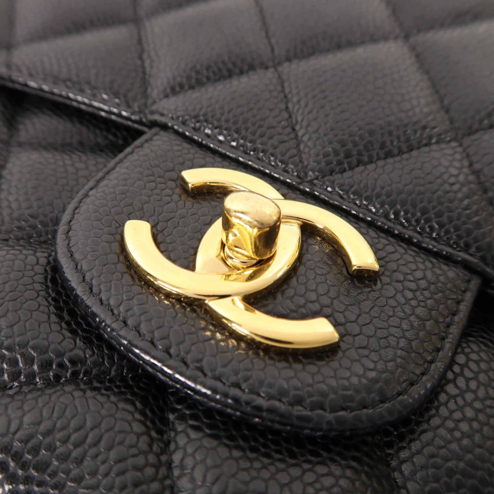 CHANEL 牛皮皮革Maxi Classic金扣鏈帶肩背袋