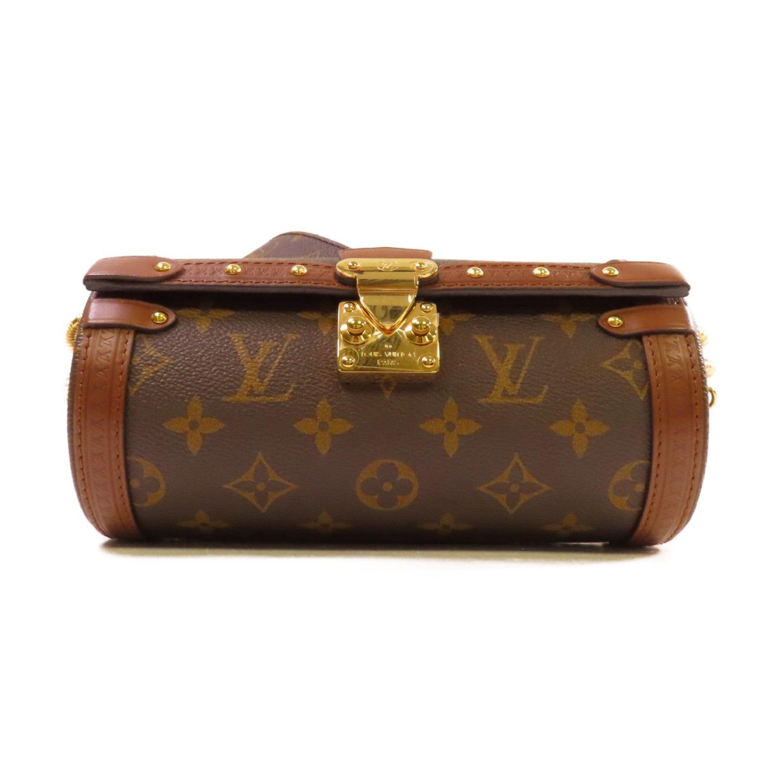 LOUIS VUITTON 【激減優惠】Monogram Papillon Trunk 2Way Shoulder Bag金扣手挽肩背兩用袋啡色