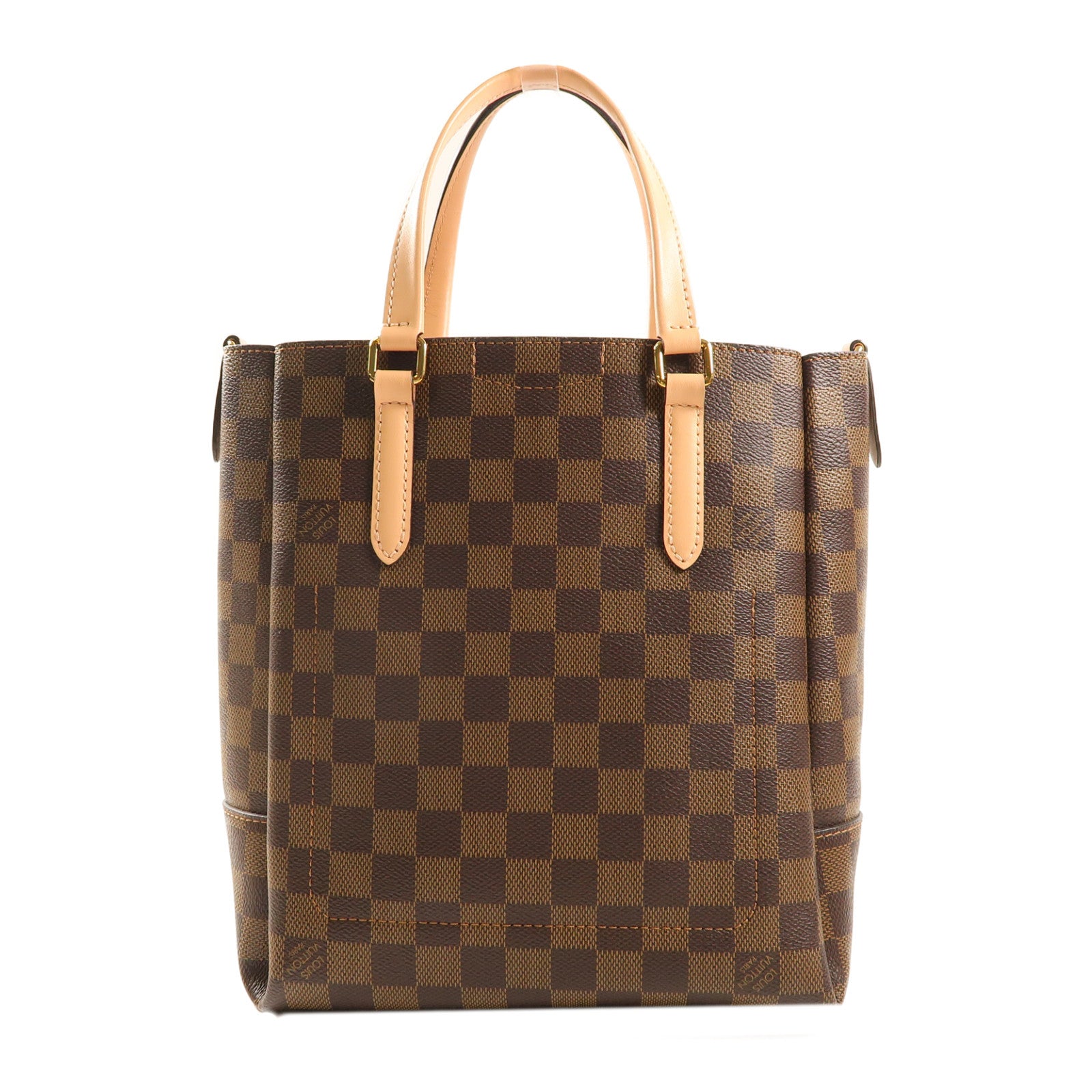 LOUIS VUITTON 【激減優惠】Damier Belmont NV PM金扣手挽肩背兩用袋啡色