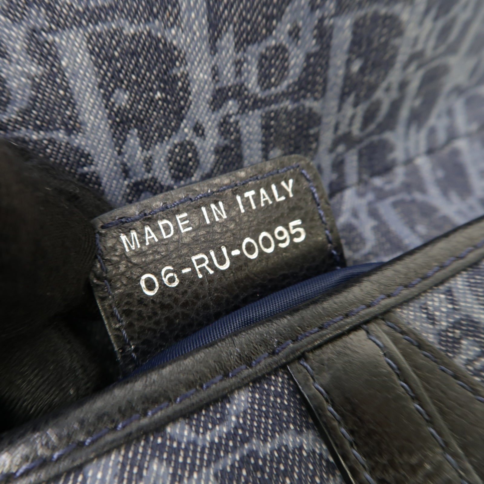 Dior 【激減優惠】牛仔布Saddle銀扣肩背袋深藍色