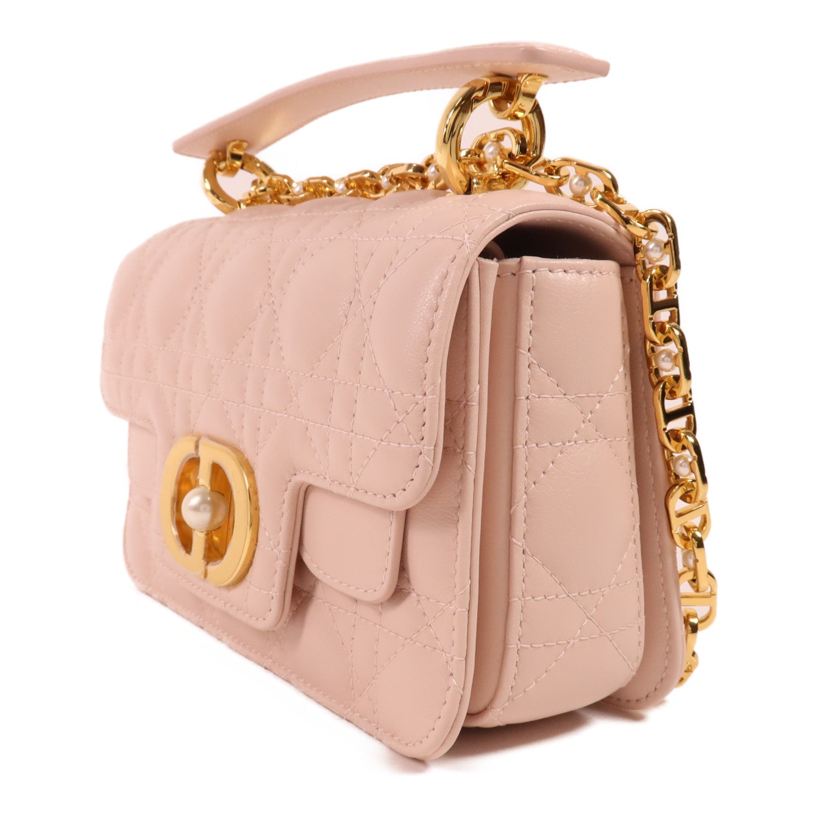 Dior 羊皮皮革Dior Jolie Top Handle金扣鏈帶手挽肩背兩用袋