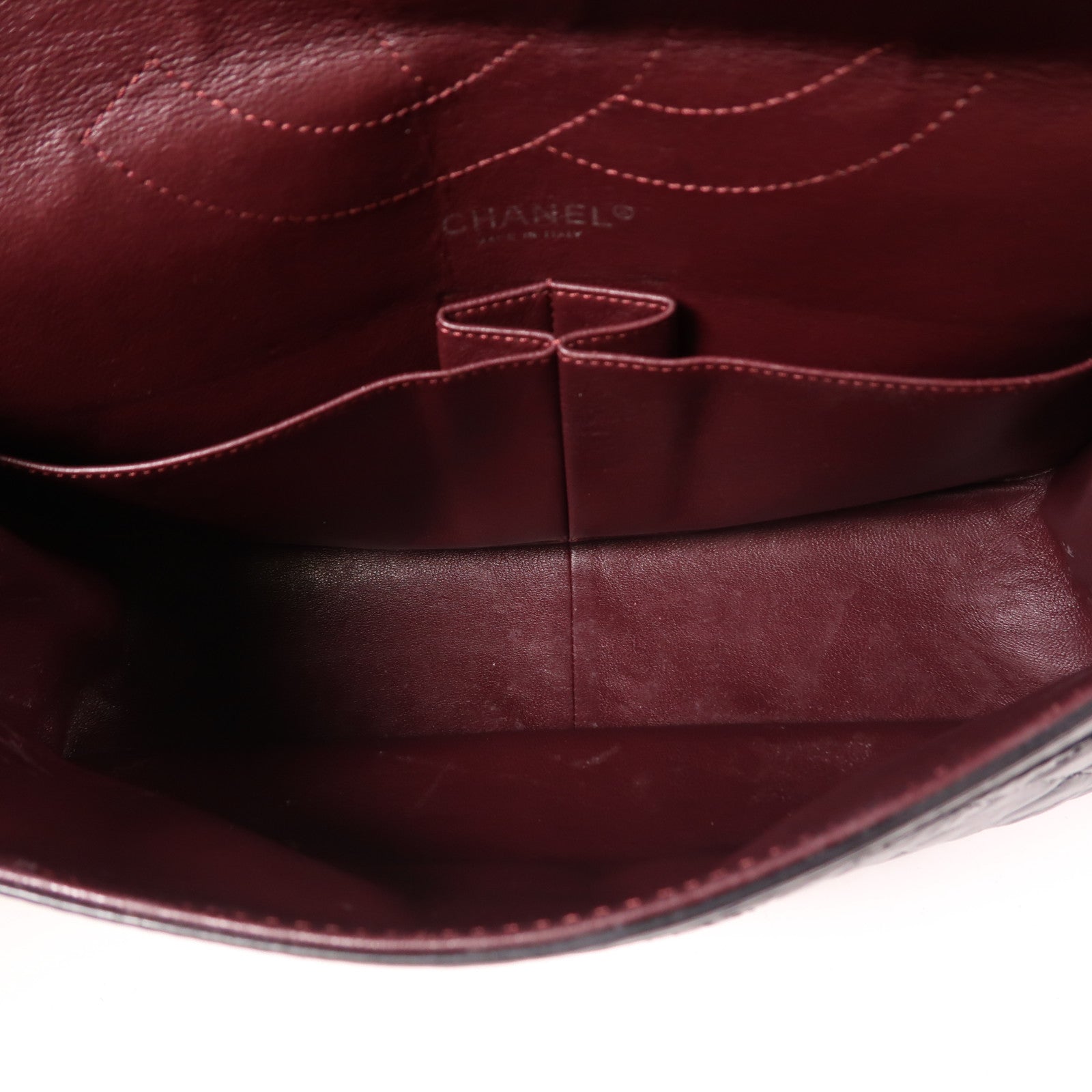 CHANEL 【激減優惠】牛皮皮革2.55 Jumbo銀扣鏈帶肩背袋