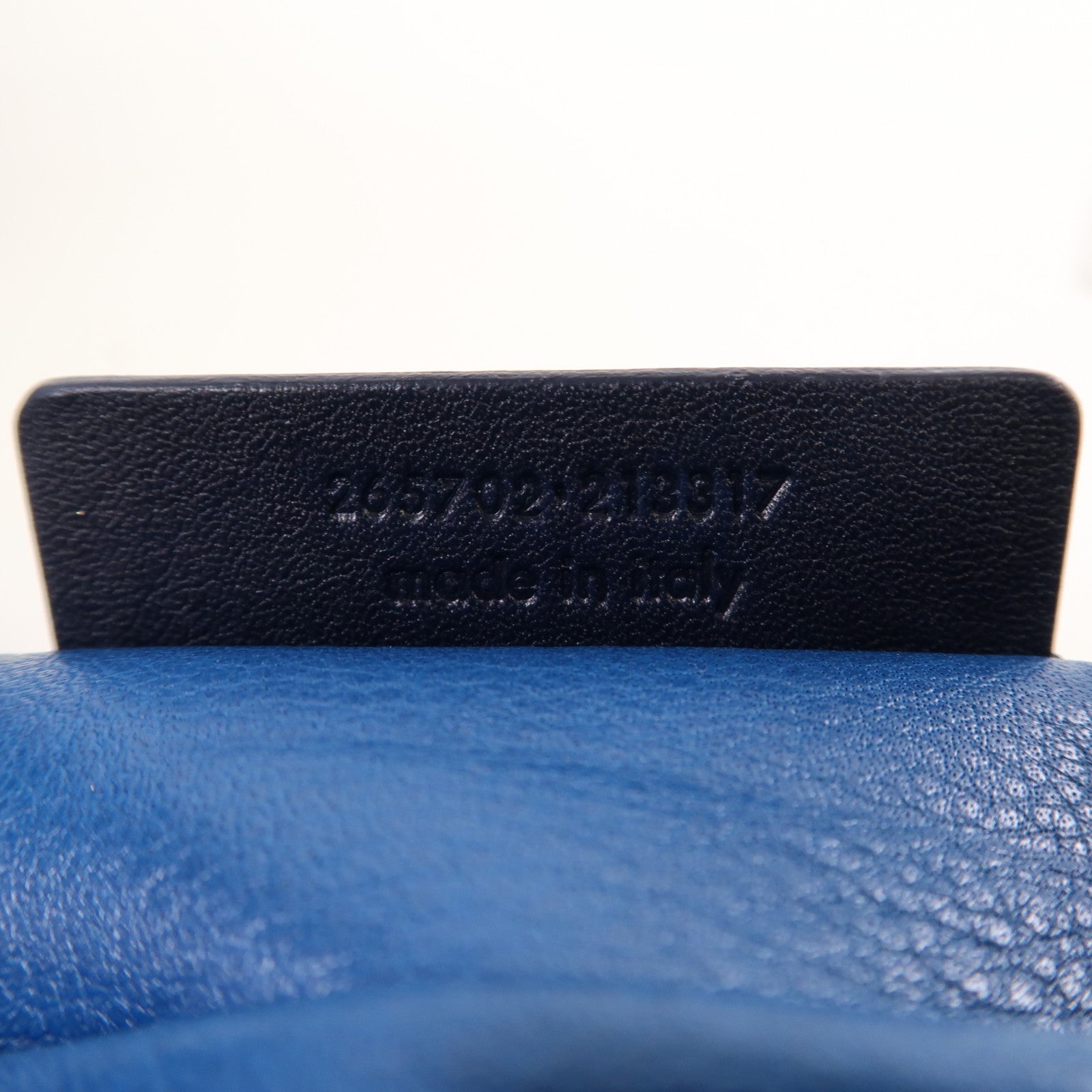 YVES SAINT LAURENT 牛皮皮革Shoulder Bag金扣肩背袋藍色
