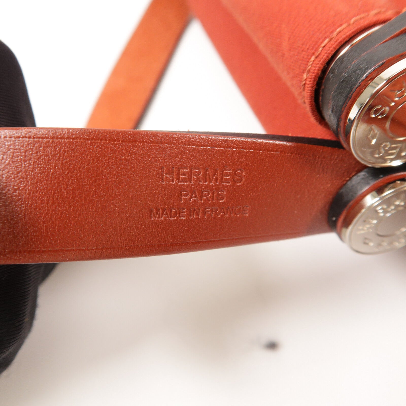 HERMES 帆布Cabag PM手挽肩背兩用袋Roue Venitien/RougeH