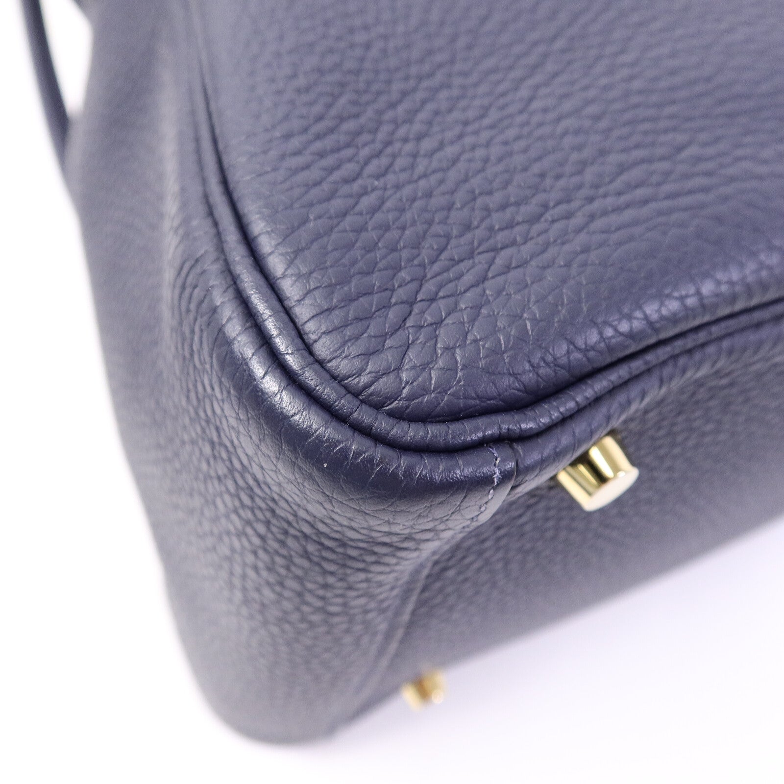 HERMES Togo皮革Lindy 30肩背袋Blue Nuit