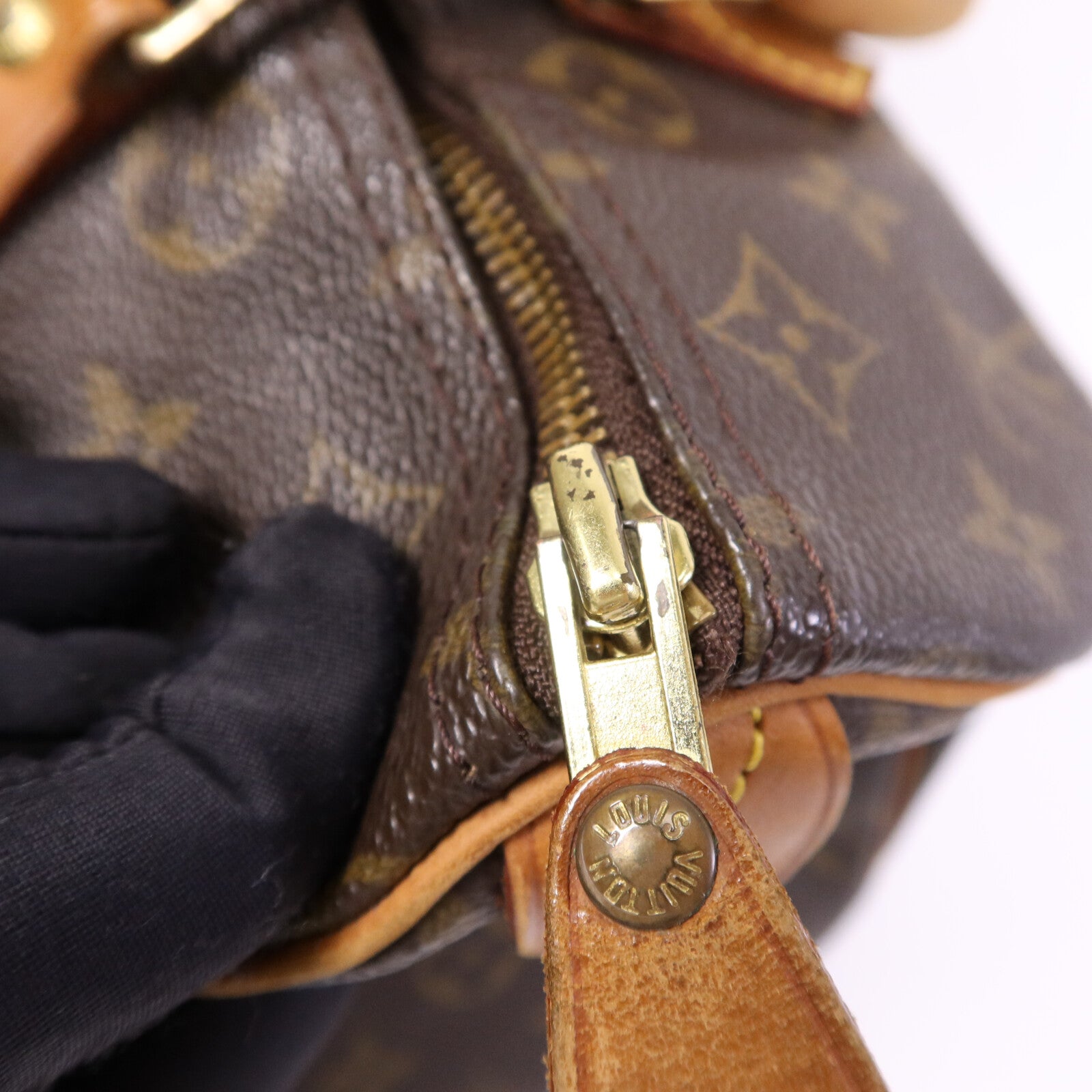 LOUIS VUITTON Monogram Speedy 30金扣手挽袋