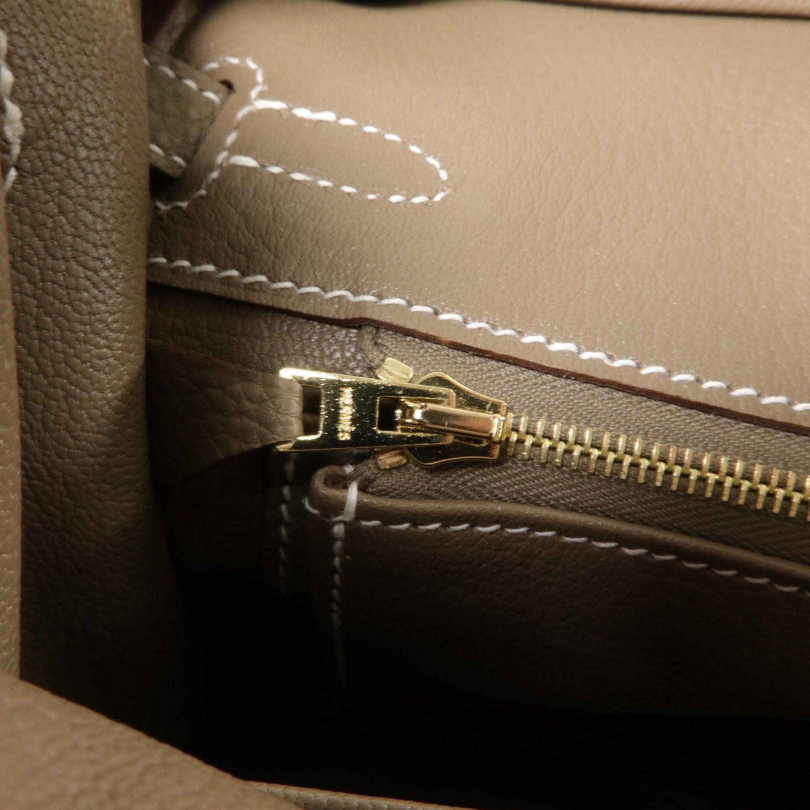 HERMES Togo皮革Birkin 25手挽袋Etoupe