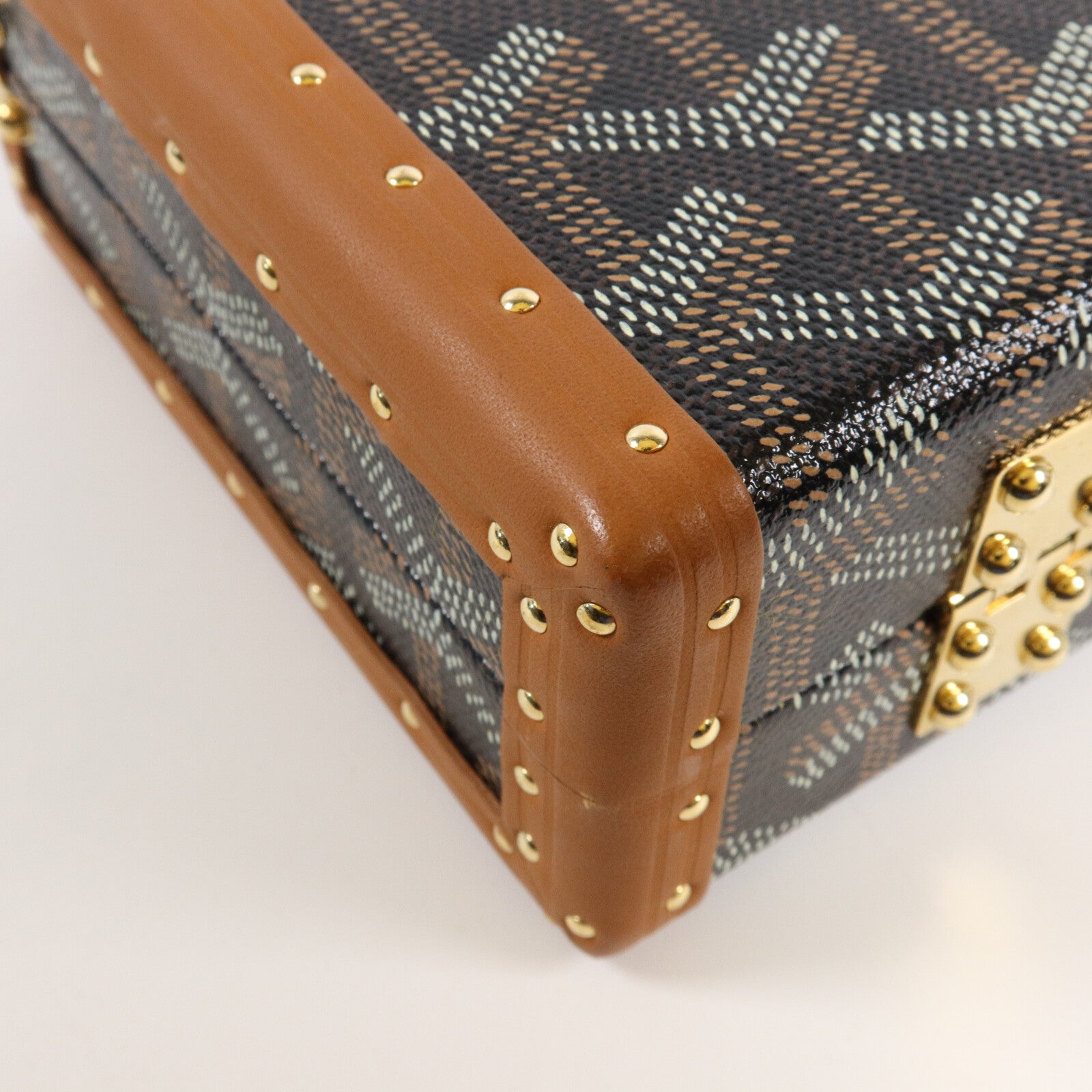 GOYARD 牛皮皮革/塗層帆布Minaudiere肩背袋