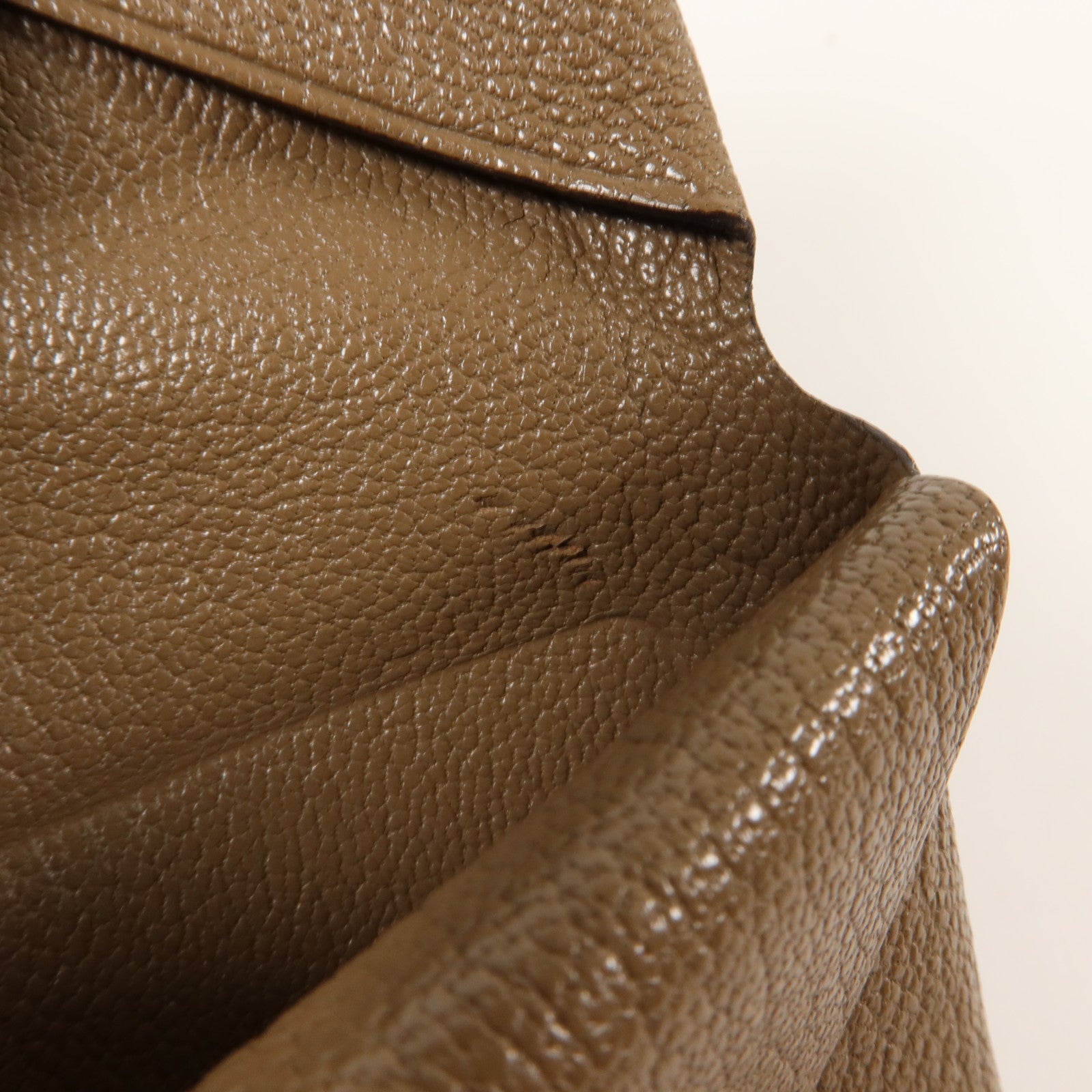 HERMES Chevre皮革Calvi Duo Compact Card Holder卡片套Etoupe