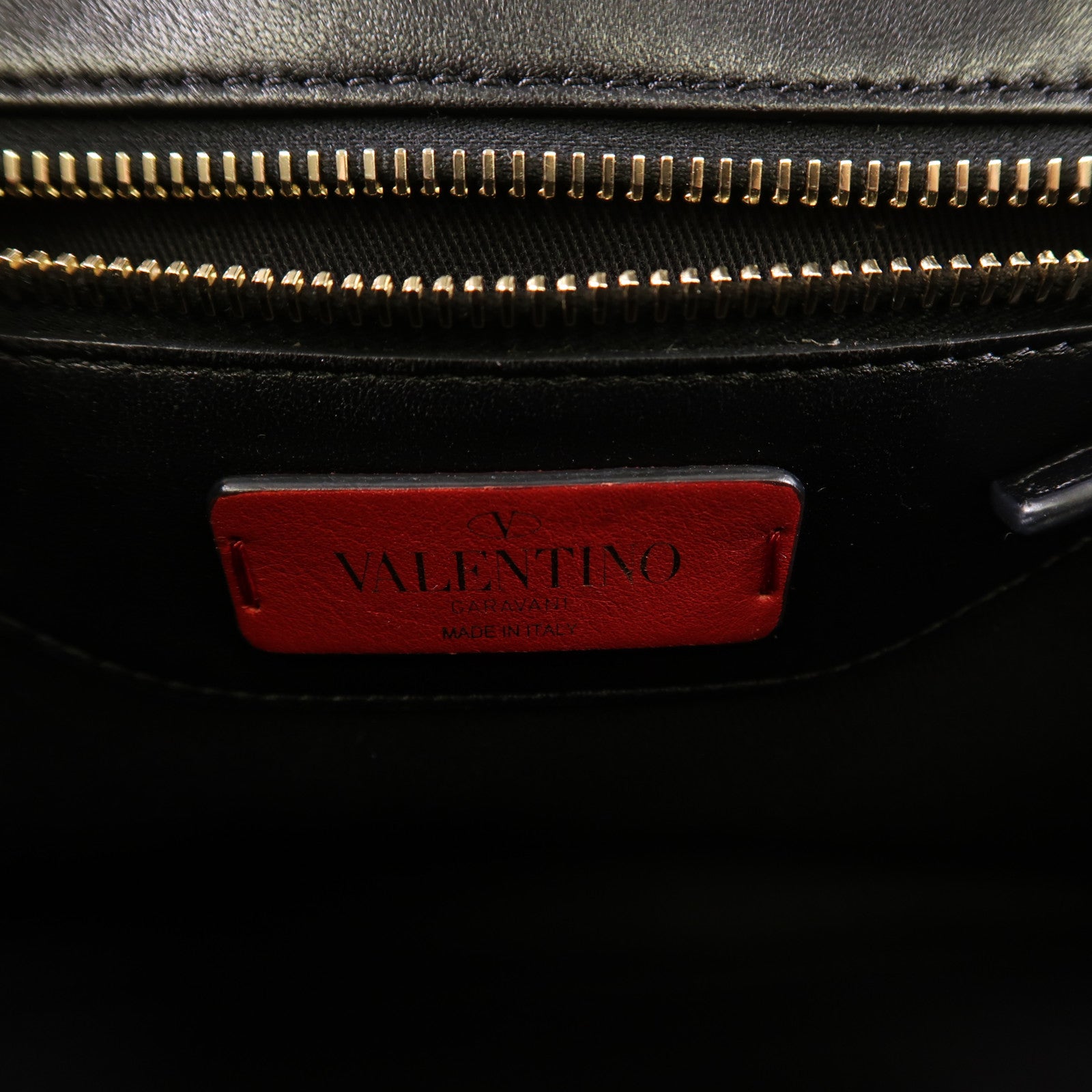 Valentino 牛皮皮革Rockstud Top Handle金扣手挽肩背兩用袋