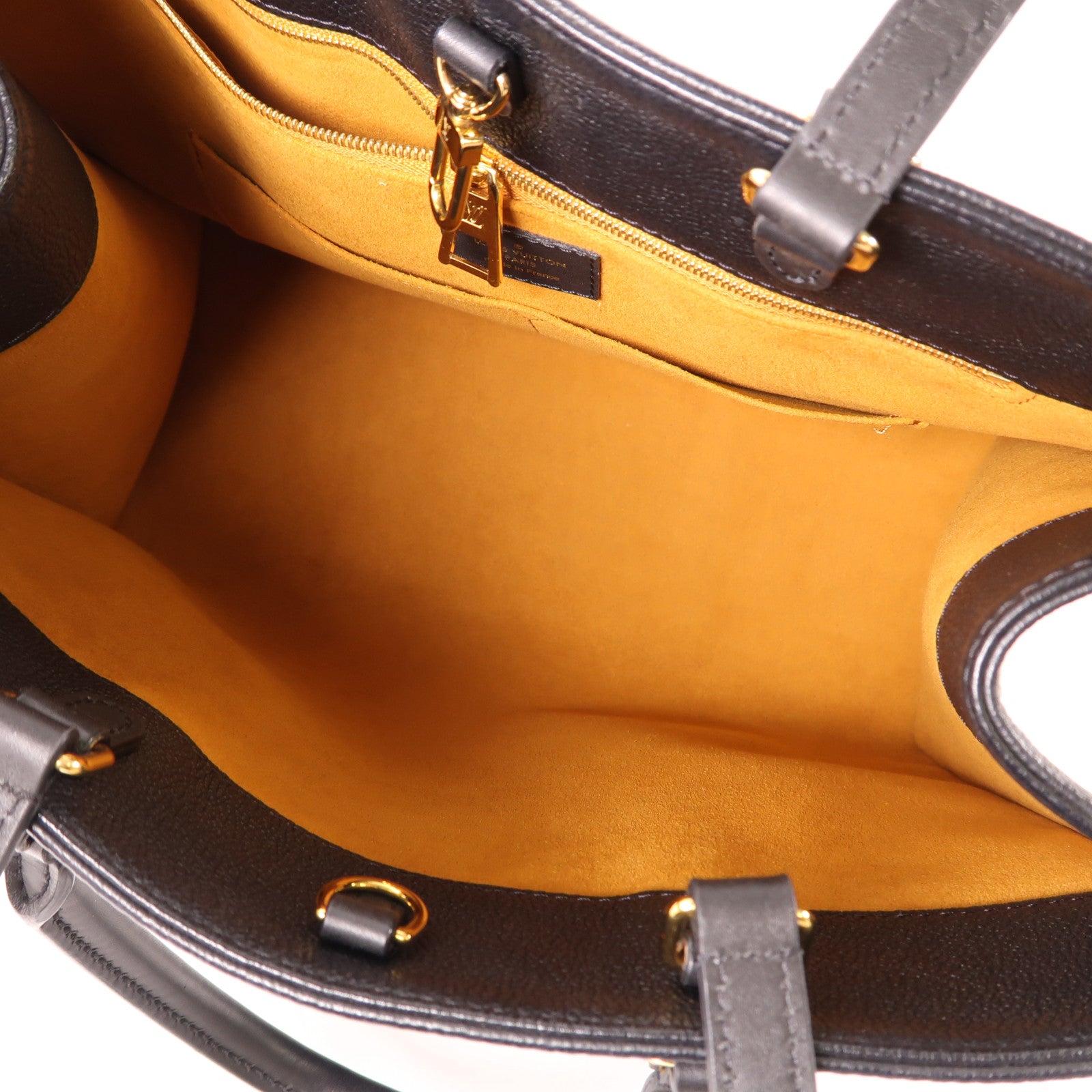 LOUIS VUITTON Monogram Empreinte On The Go MM金扣手挽肩背兩用袋