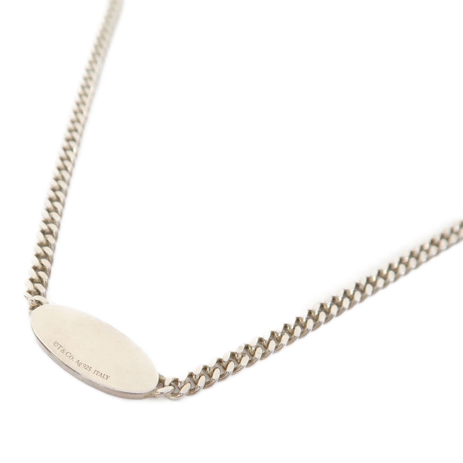 TIFFANY＆CO 925純銀Oval Link Necklace項鍊
