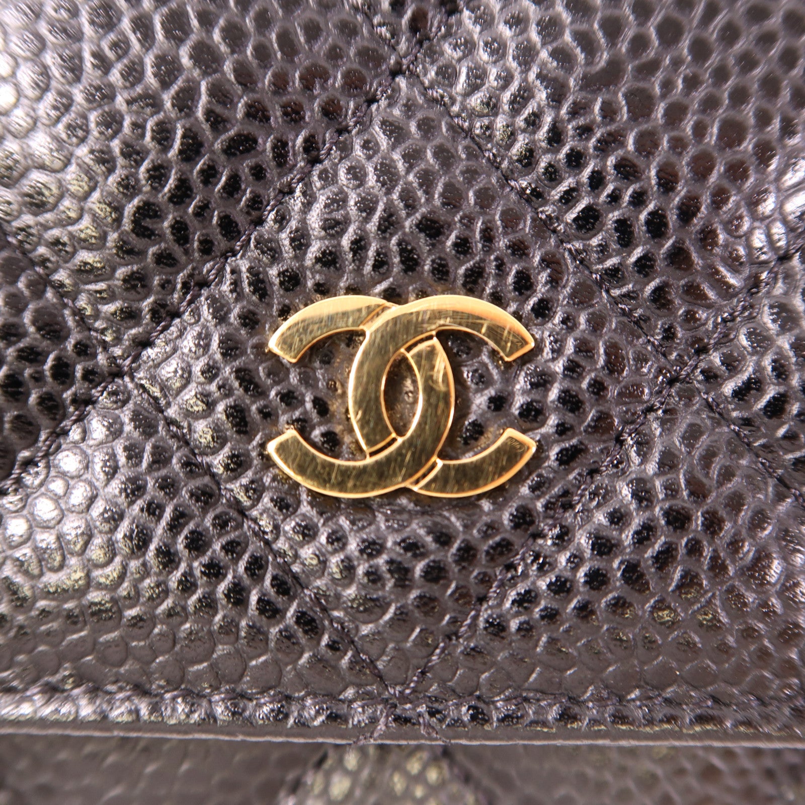 CHANEL 牛皮皮革Classic WOC金扣鏈帶肩背袋