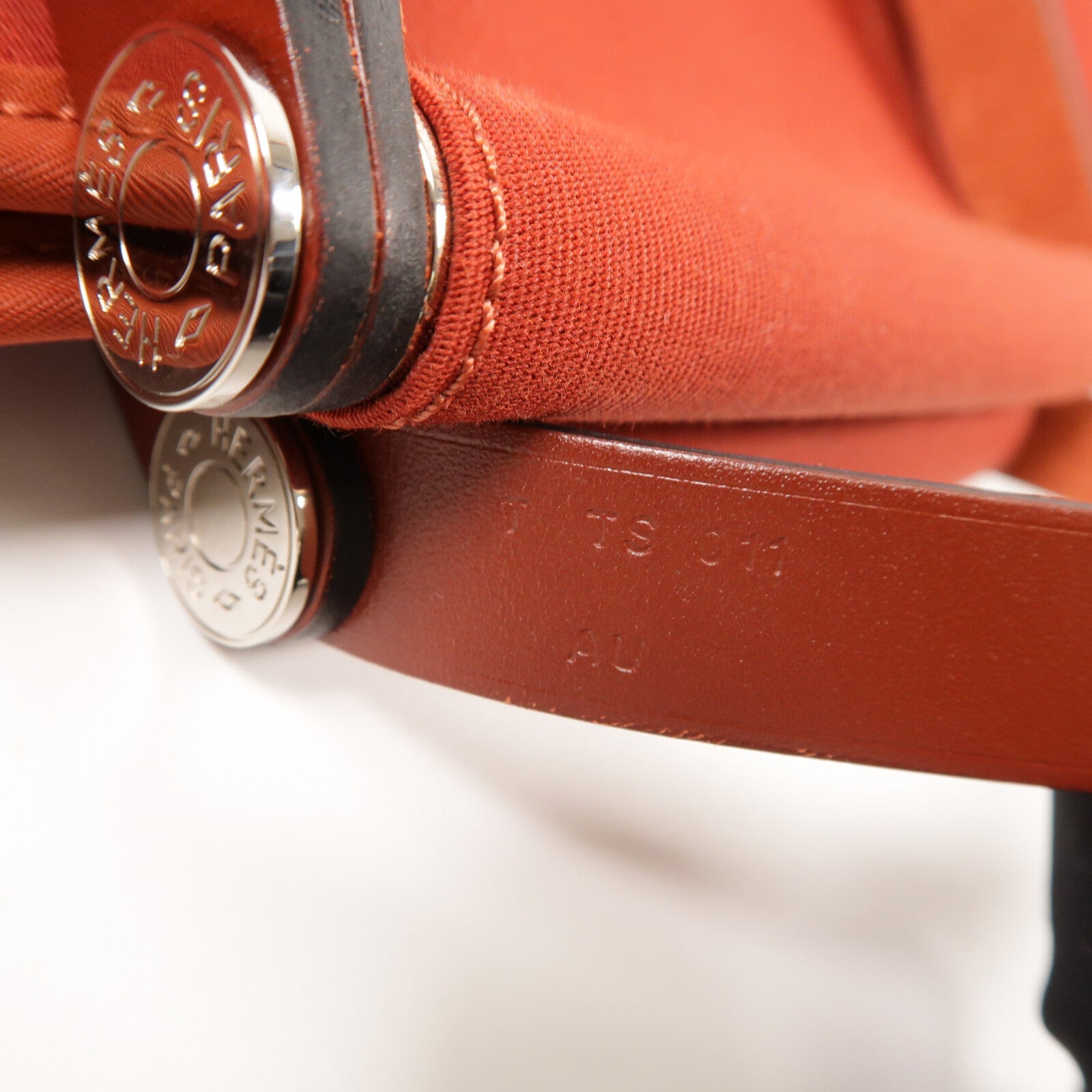 HERMES 帆布Cabag PM手挽肩背兩用袋Roue Venitien/RougeH