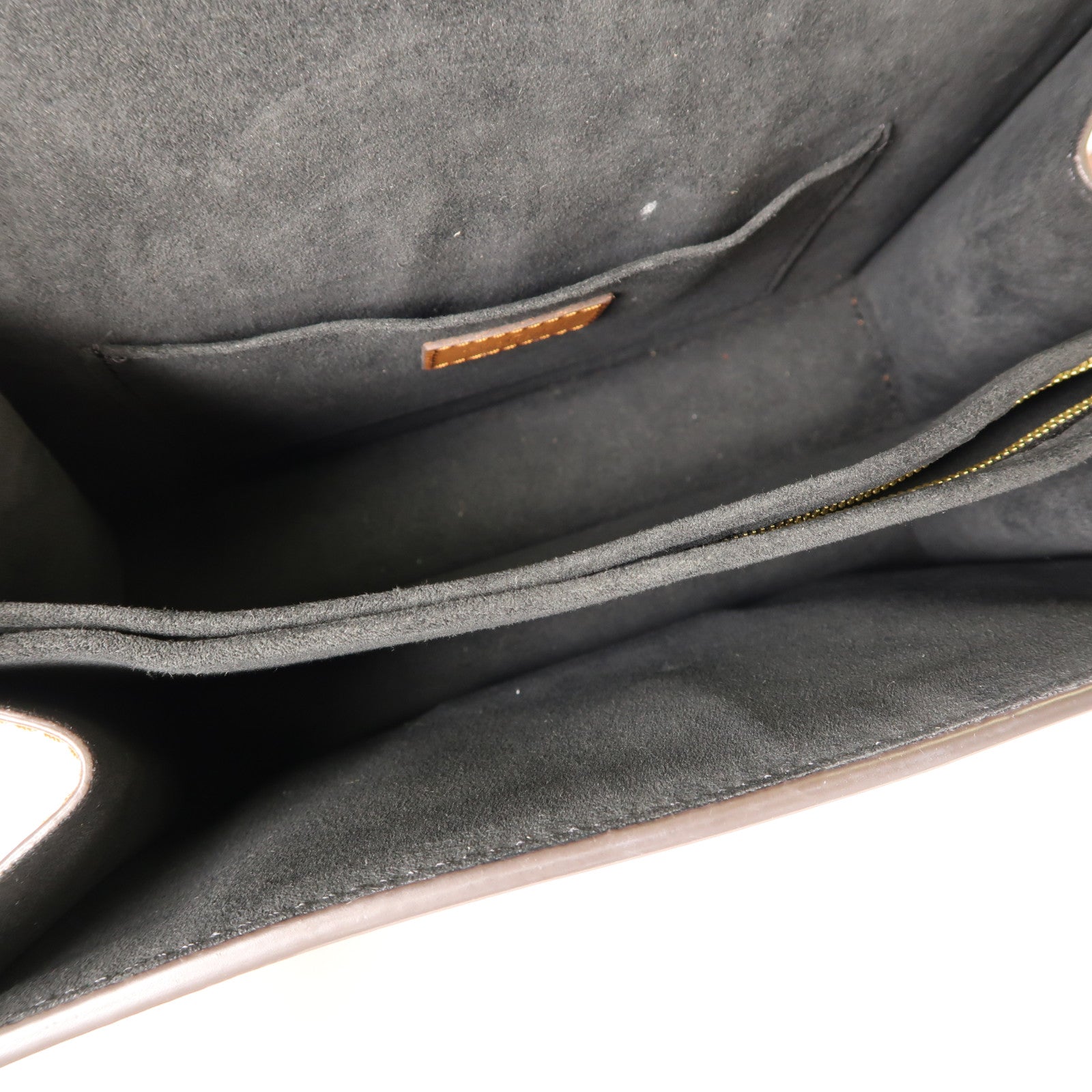 LOUIS VUITTON Monogram/Monogram Reverse Dauphine MM金扣手挽肩背兩用袋棕色