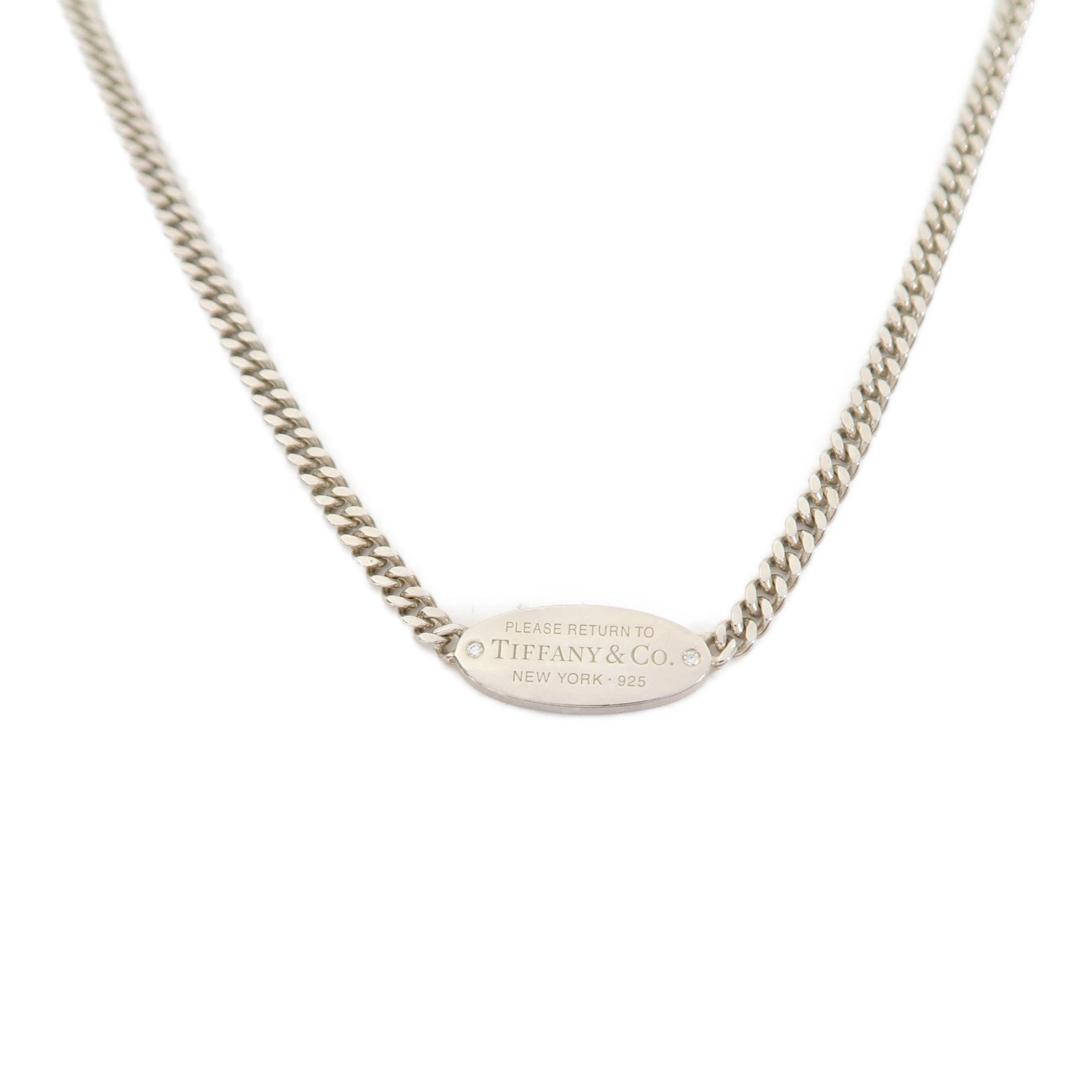 TIFFANY＆CO 925純銀Oval Link Necklace項鍊