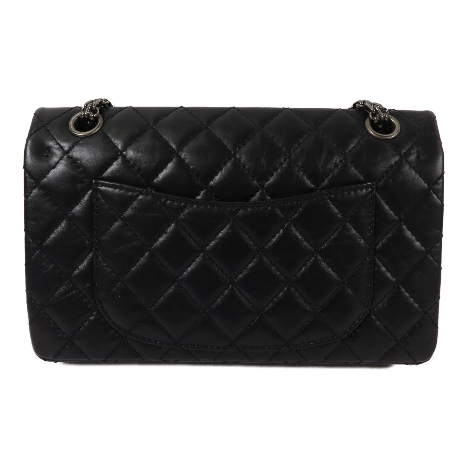 CHANEL 牛皮皮革2.55 Small鏈帶手挽肩背兩用袋