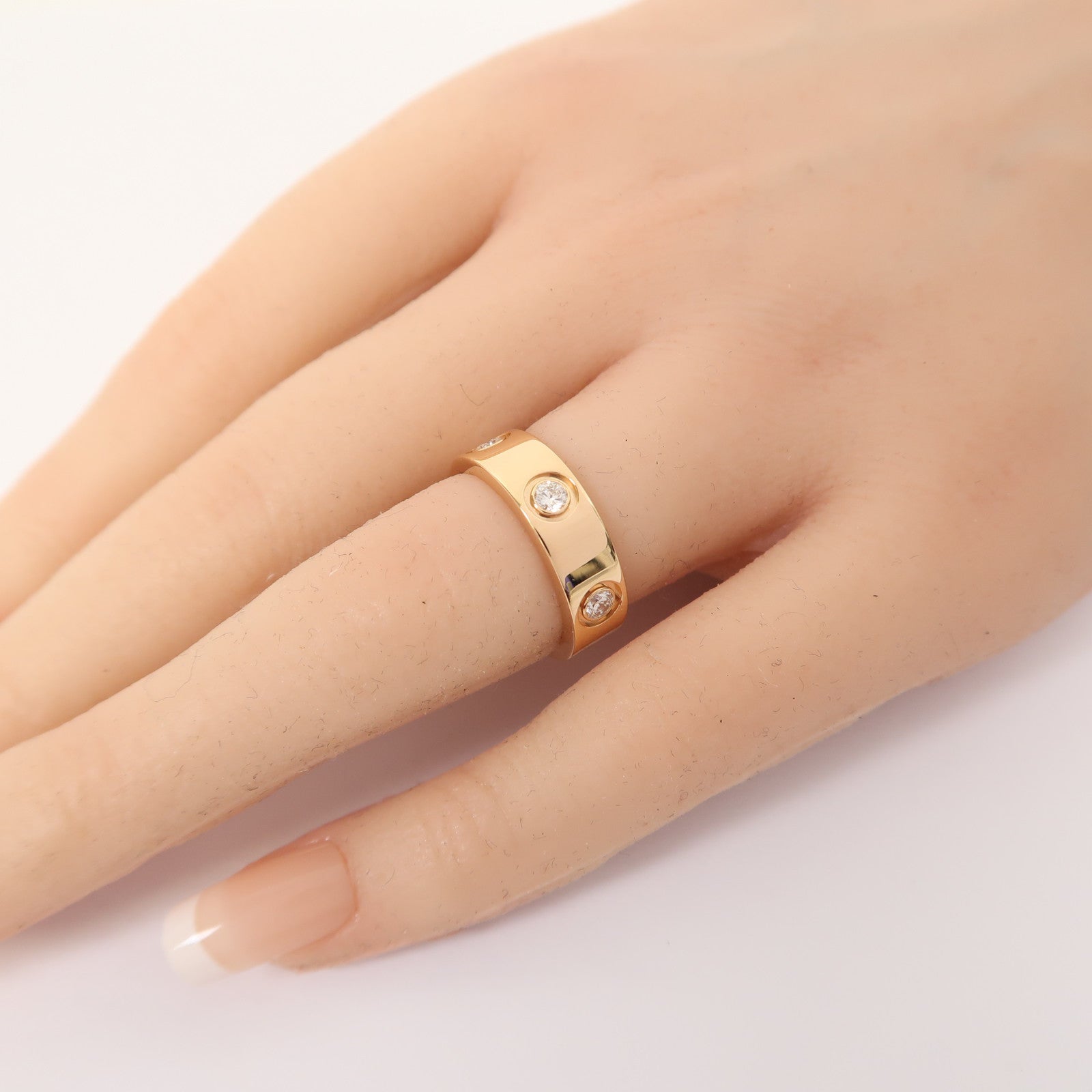 CARTIER 18K玫瑰金Love Ring戒指US#4.75 #49